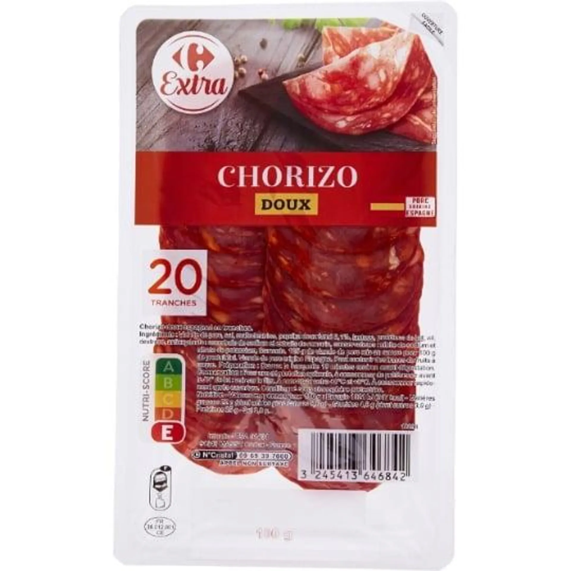 Chorizo doux CARREFOUR EXTRA