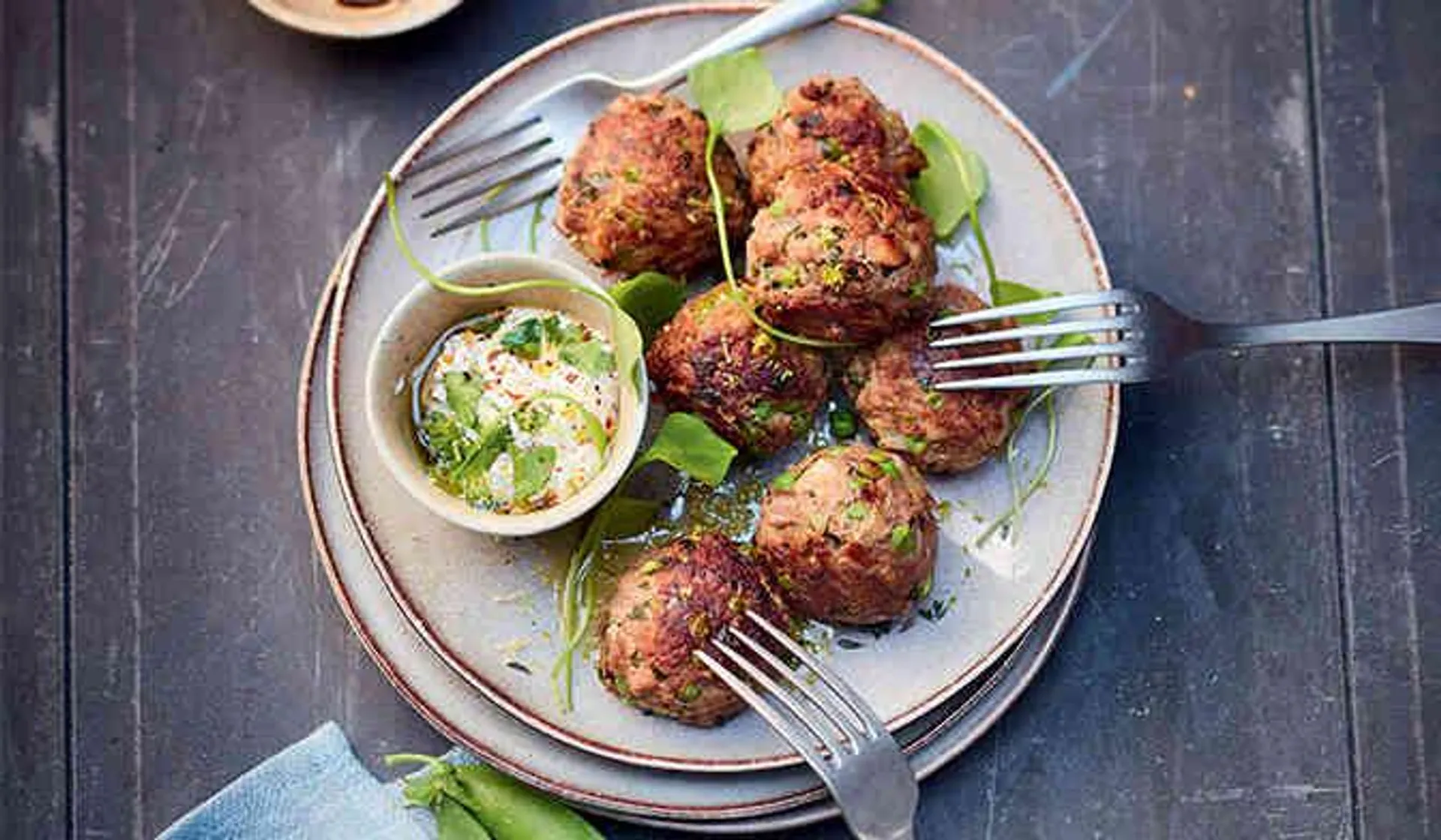 Boulettes de bœuf aux petits pois et champignons