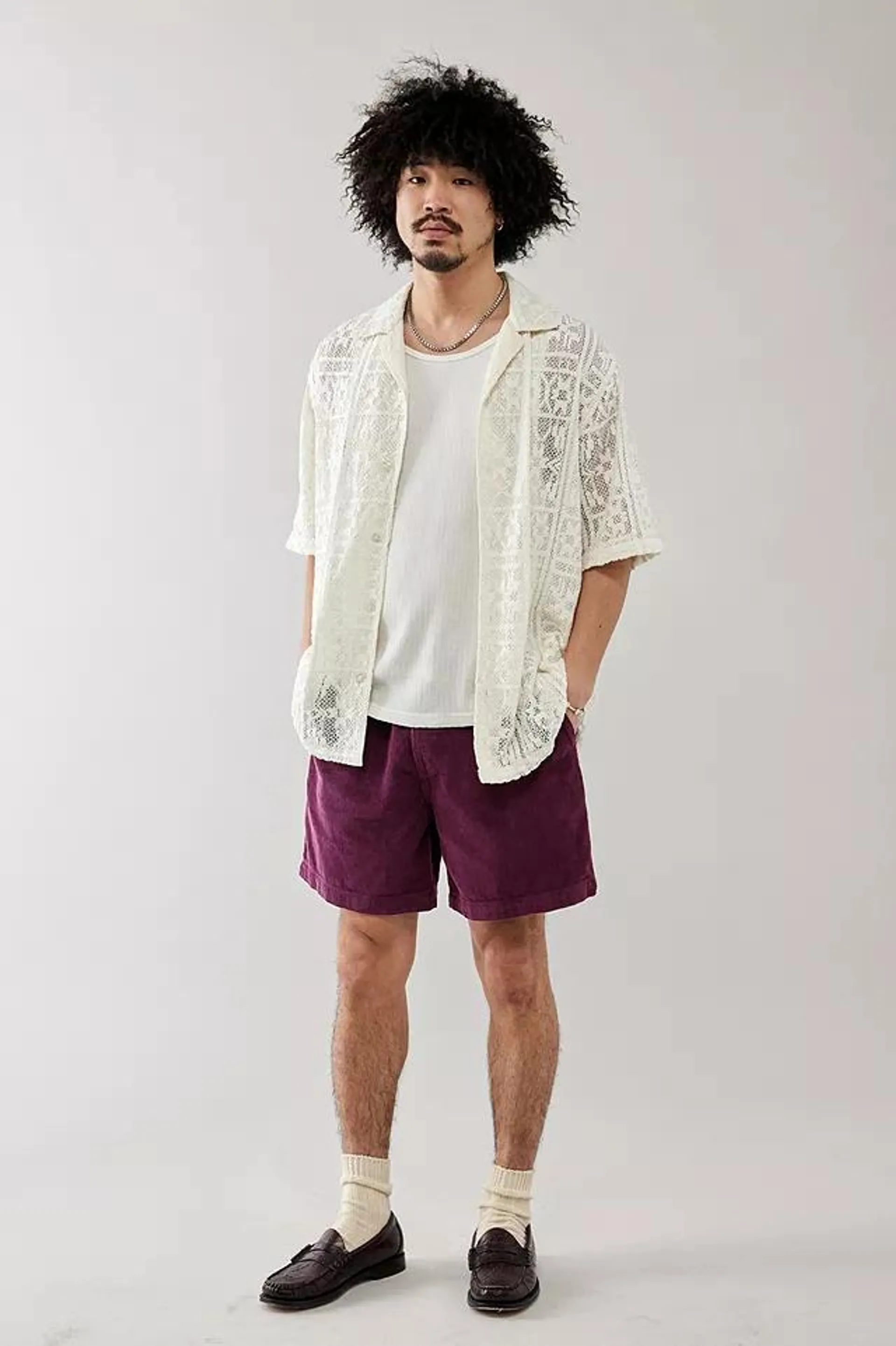 BDG Burgundy Corduroy Shorts