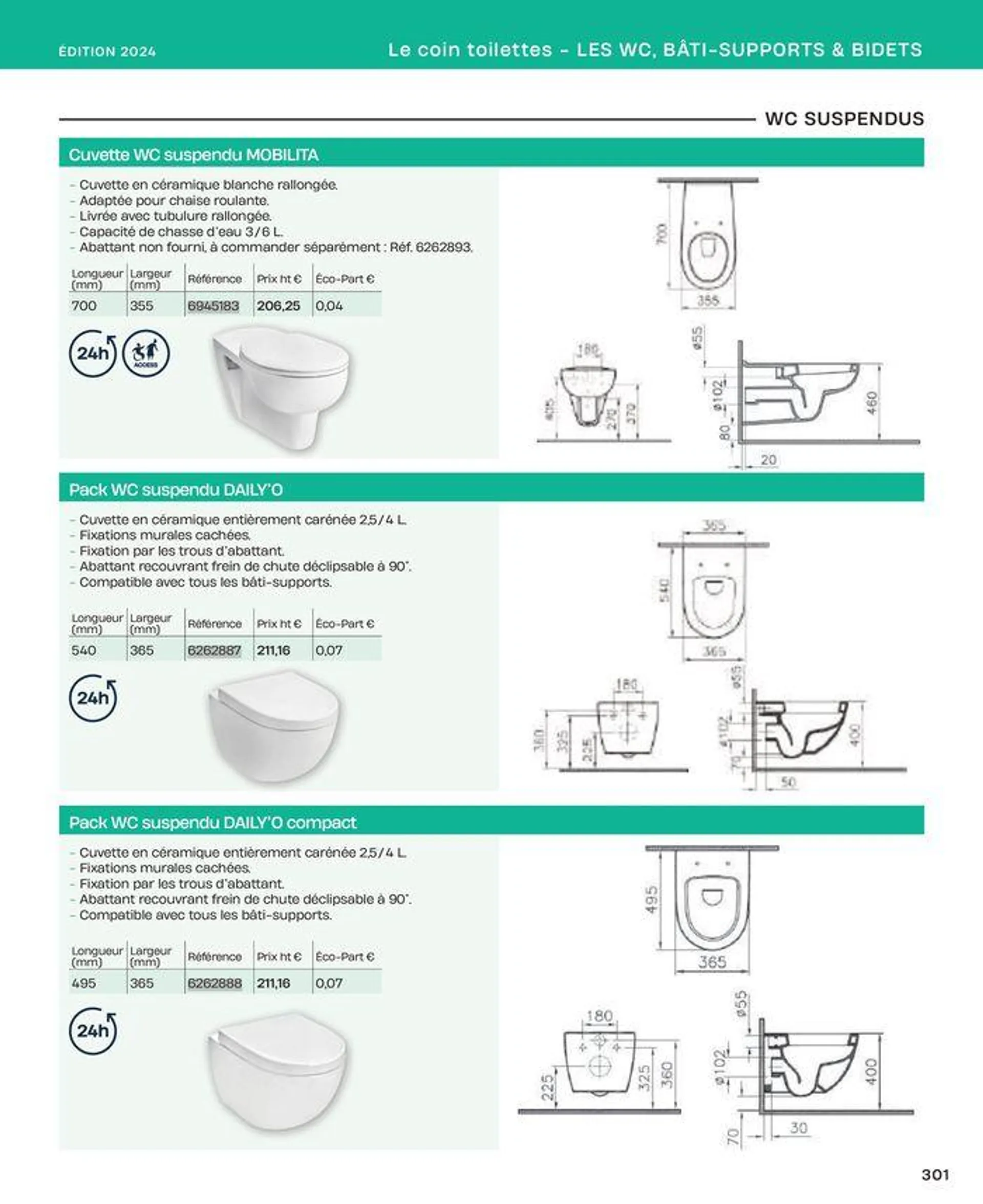 La salle de bain en toute sérénité du 2 juillet au 31 décembre 2024 - Catalogue page 301