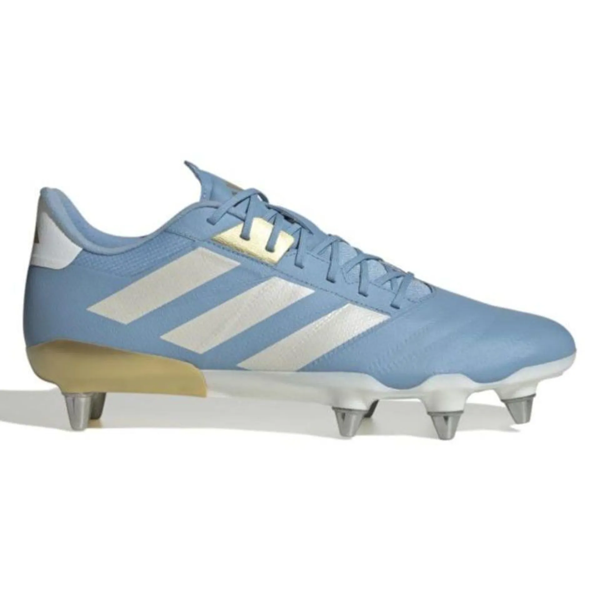 Chaussures Rugby Kakari RS (SG) Crampons Vissés Terrain Gras Bleu Ciel - Adidas