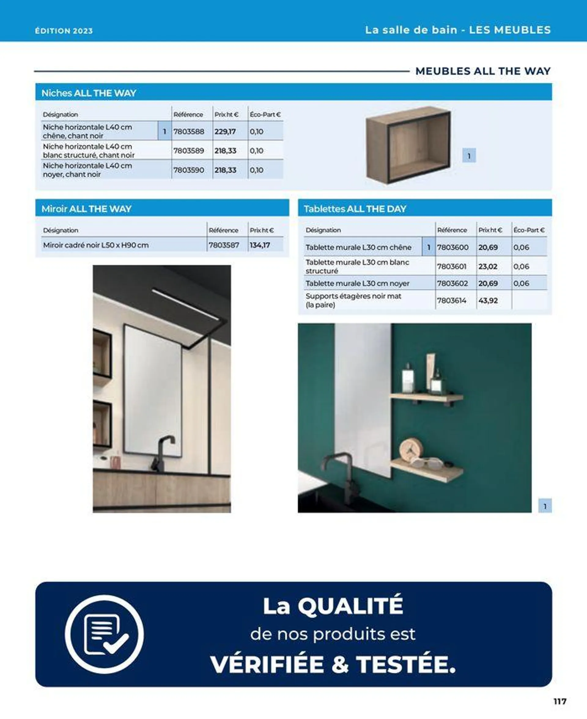 La salle de bain en toute sérénité du 17 janvier au 31 août 2024 - Catalogue page 117