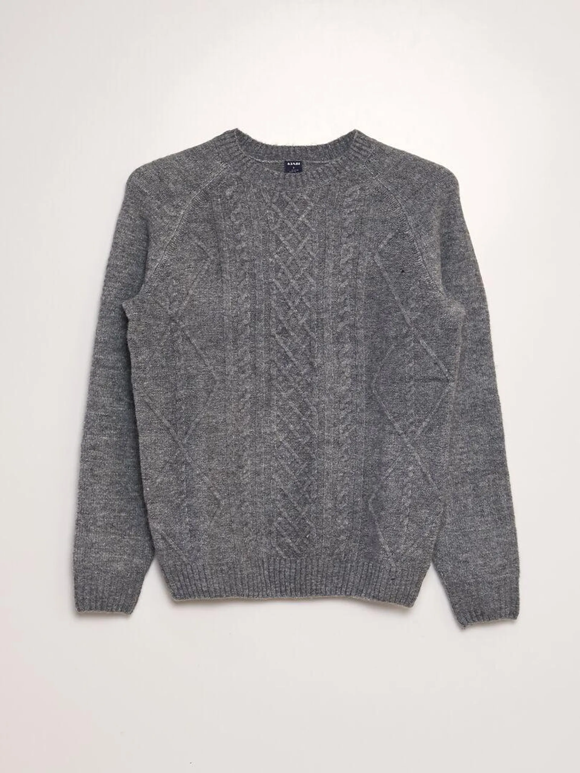 Pull en maille torsadée - GRIS