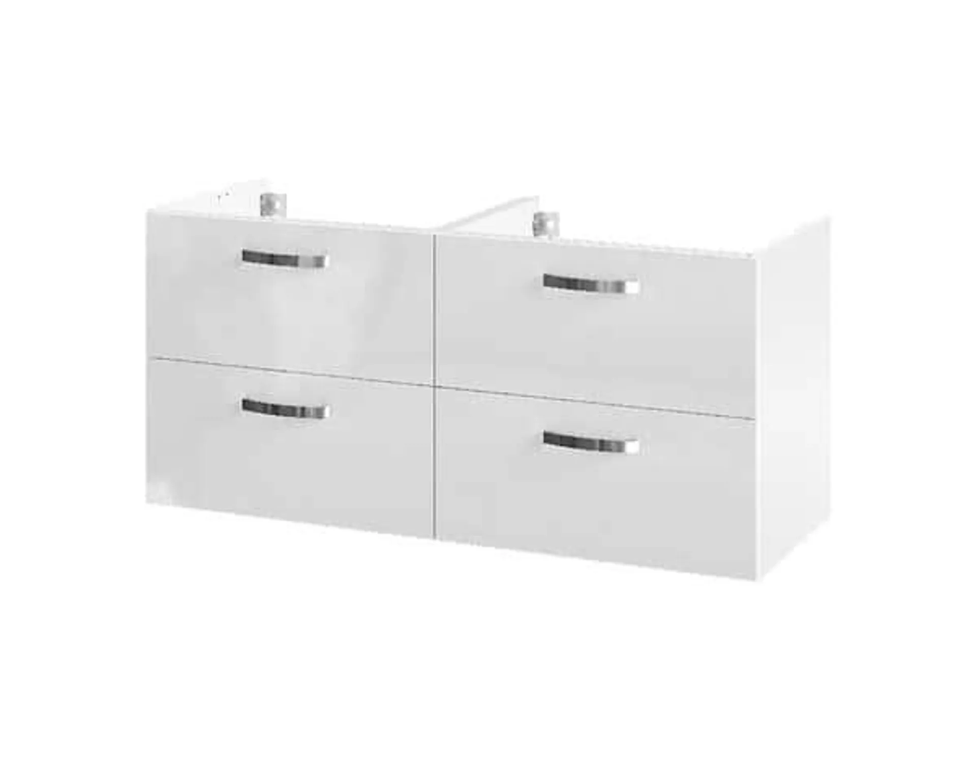 Meuble sous vasque double à suspendre blanc "Aruna" L. 120 x H. 55 x P.45 cm