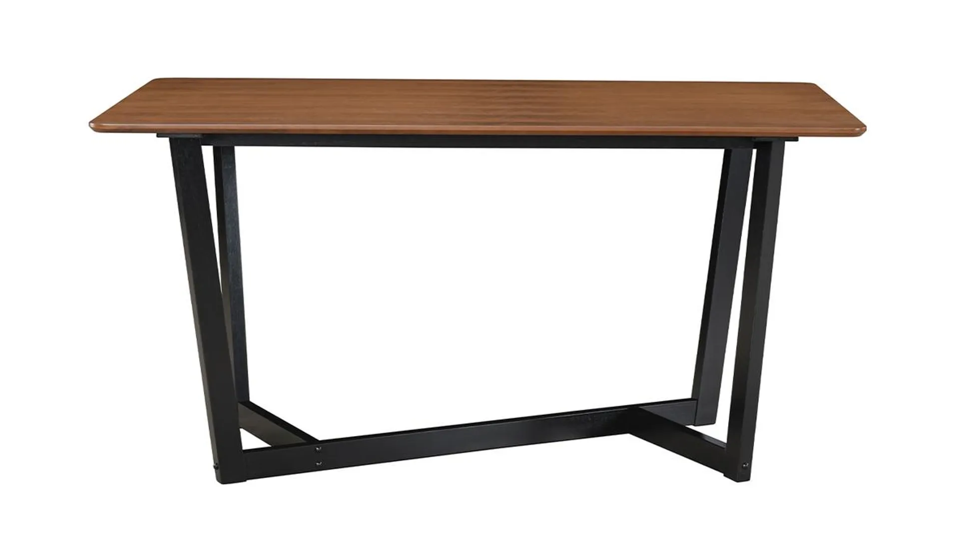 Table design rectangulaire noyer et bois teinté noir L150 cm KOUK