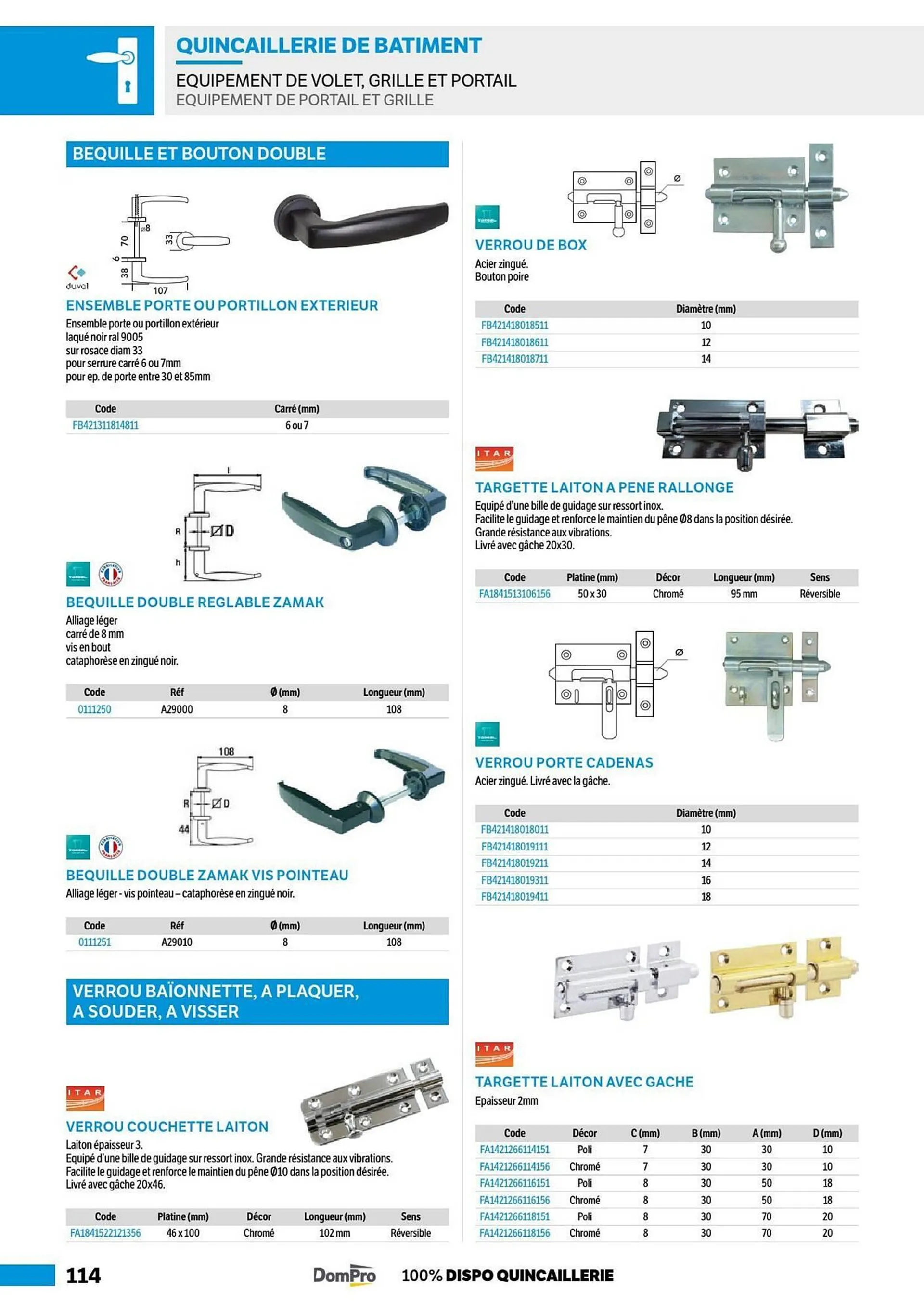 Catalogue DomPro du 8 juillet au 4 janvier 2025 - Catalogue page 114