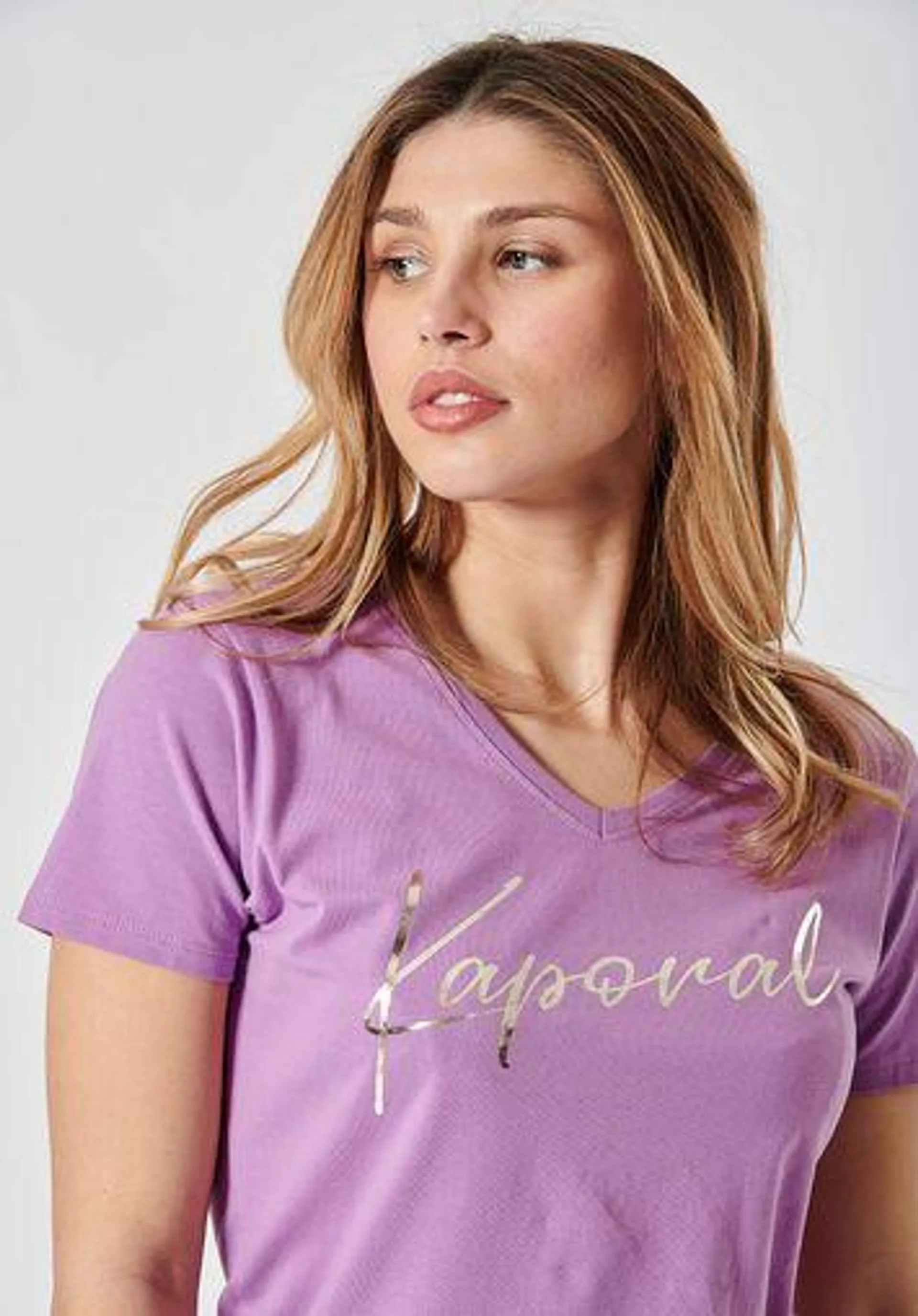 T-shirt violet Femme