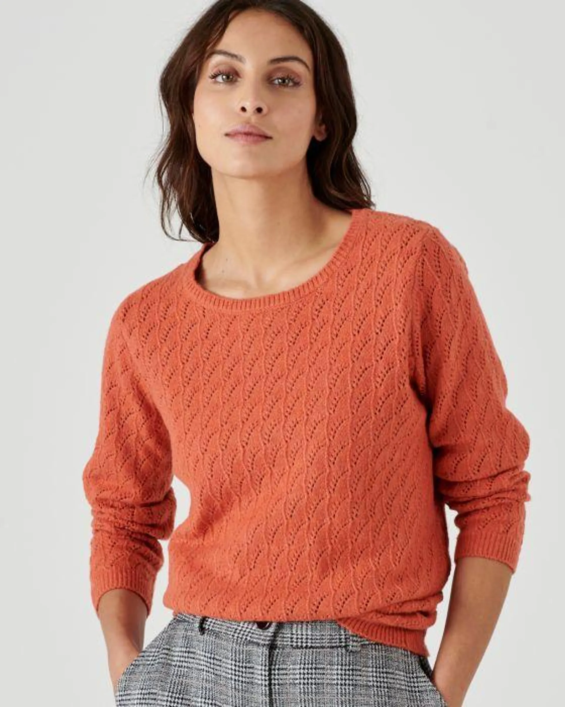 Pull maille ajourée