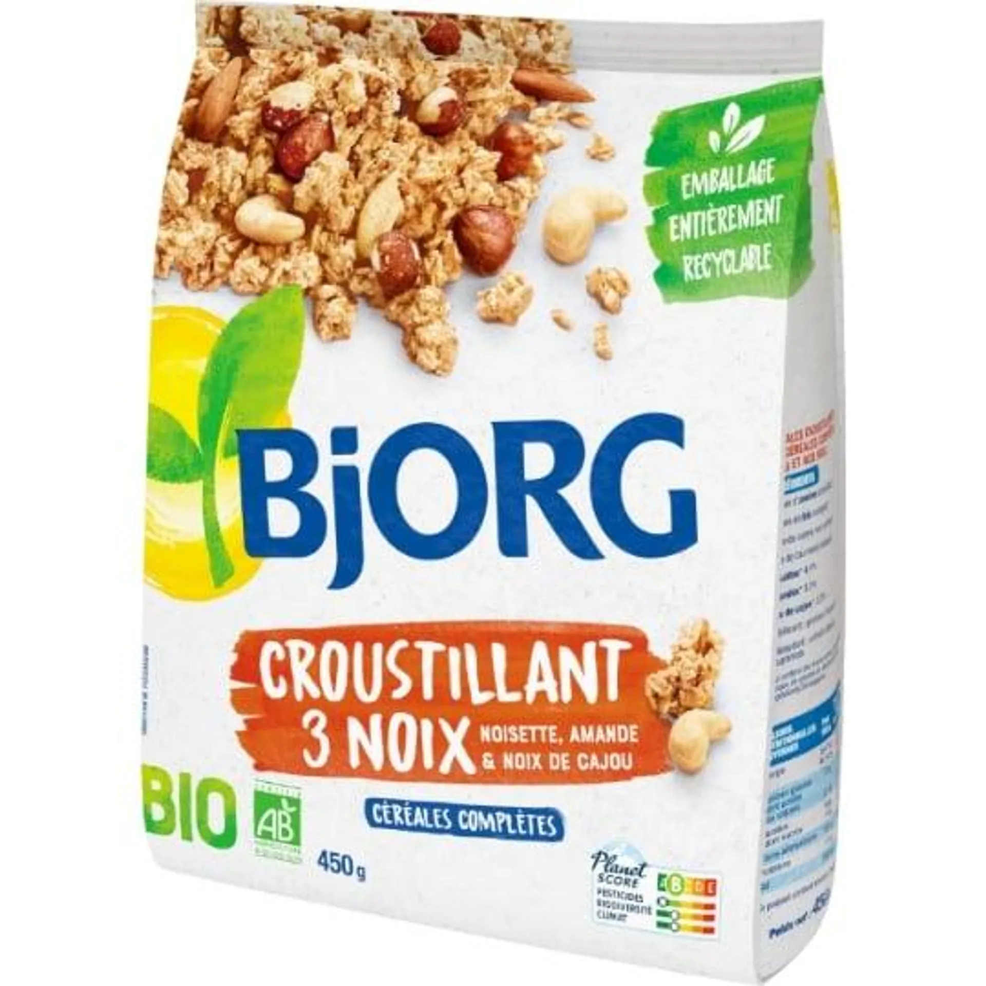 Céréales bio Croustillant 3 Noix BJORG