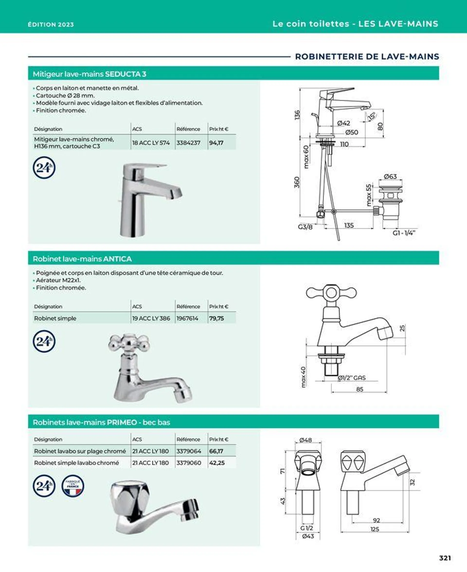 La salle de bain en toute sérénité du 17 janvier au 31 août 2024 - Catalogue page 321