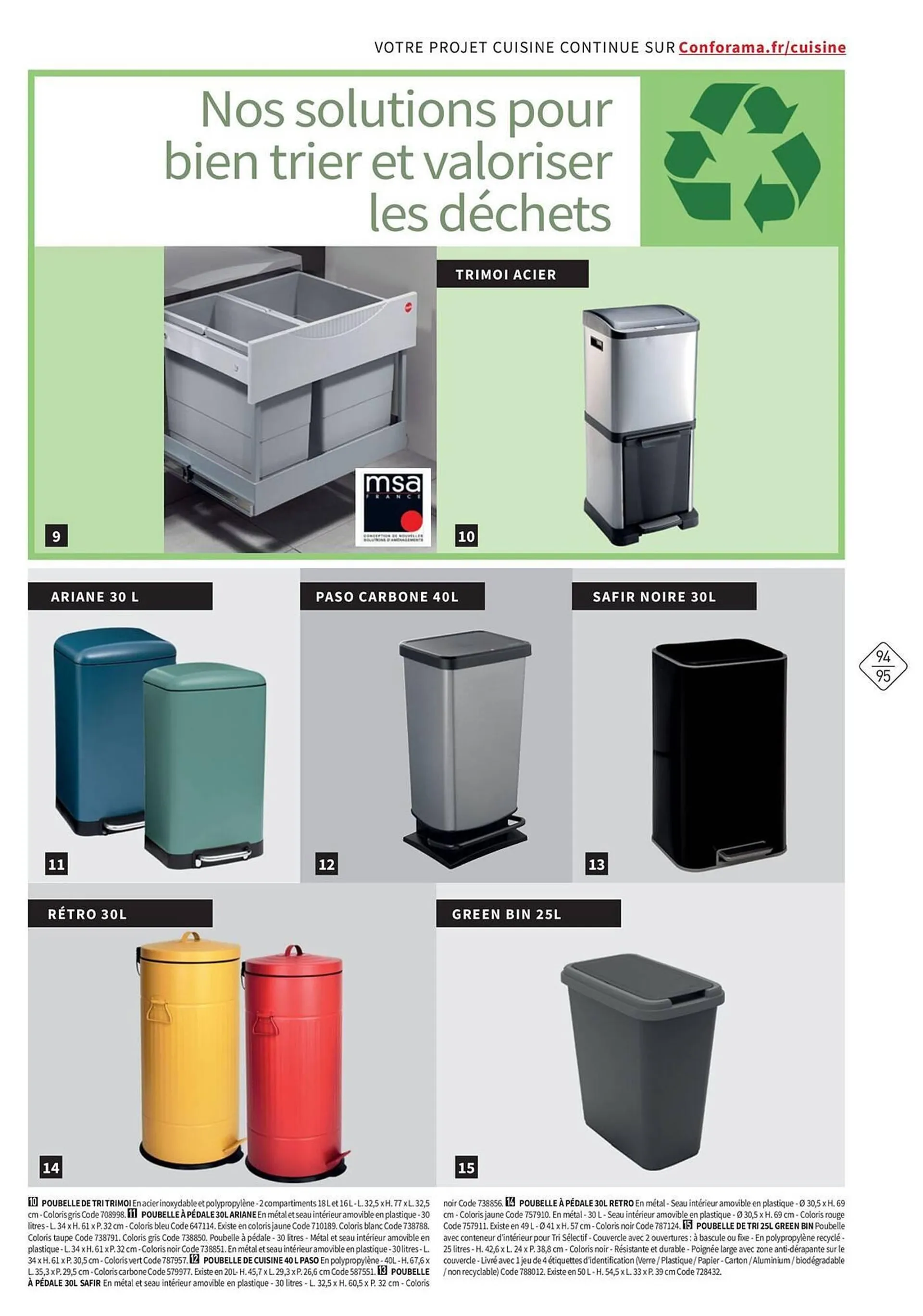 Catalogue Conforama du 4 septembre au 31 décembre 2024 - Catalogue page 95