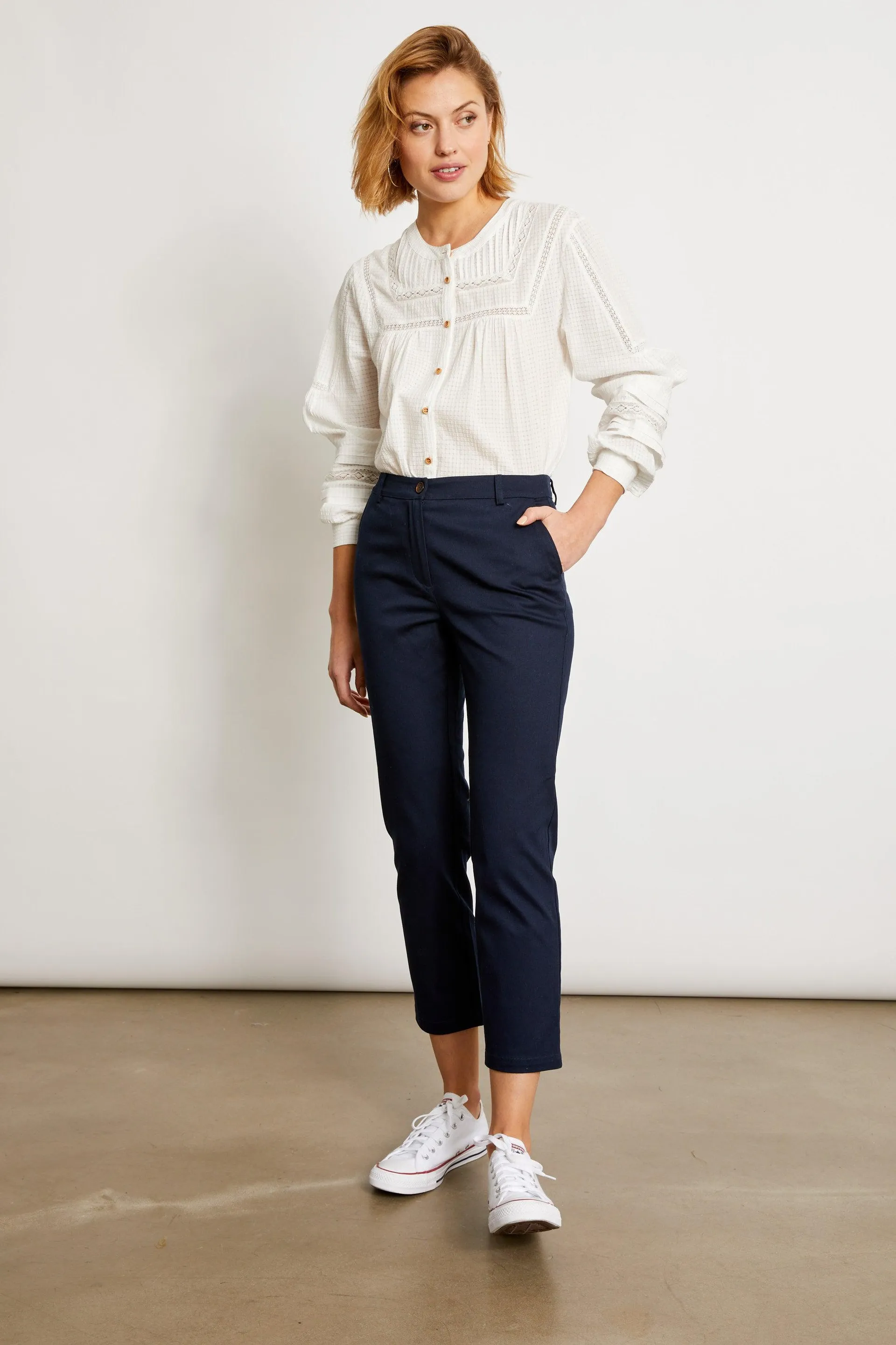 ELANOR PANTS - NAVY