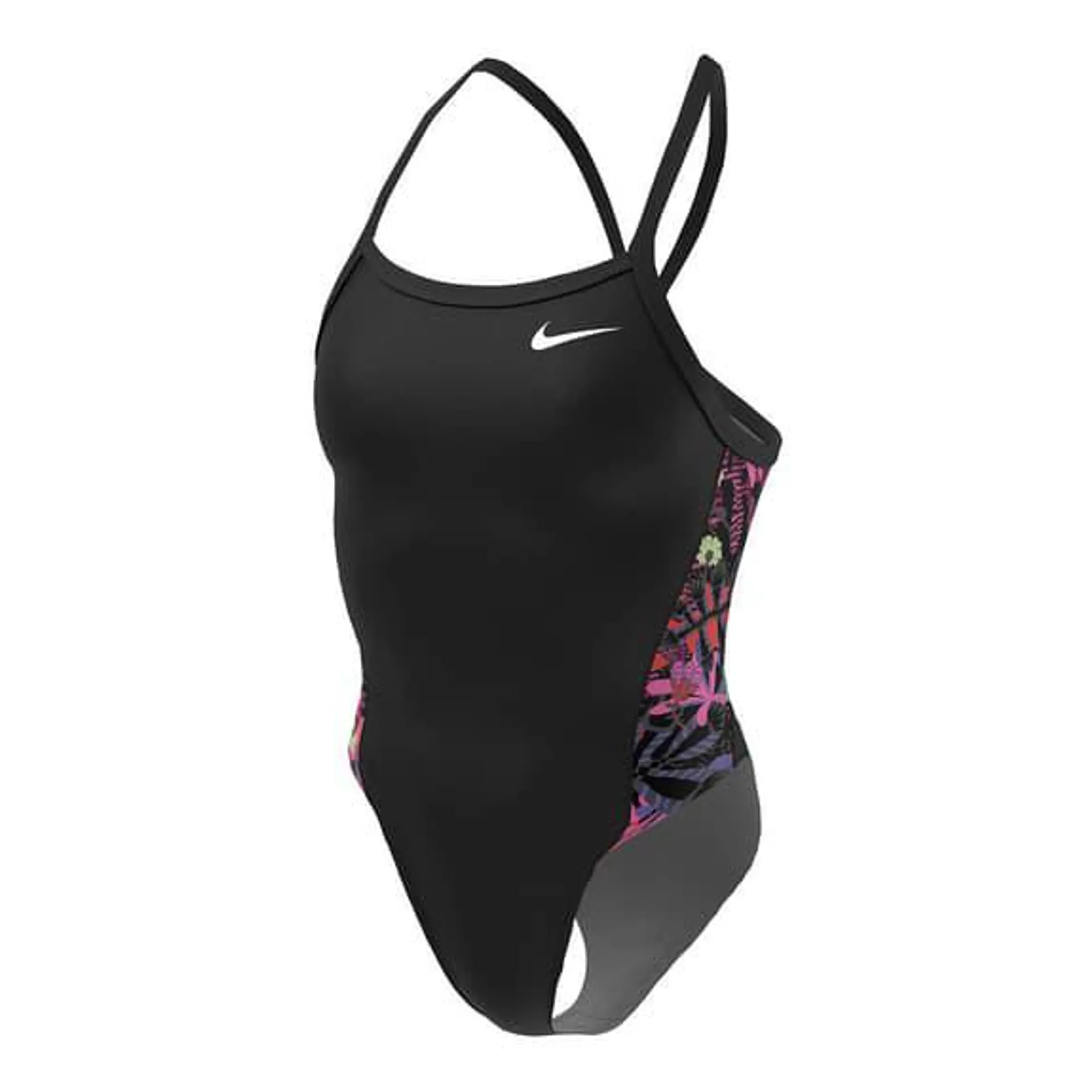 Maillot de bain Nike Swim Racerback noir rouge femme