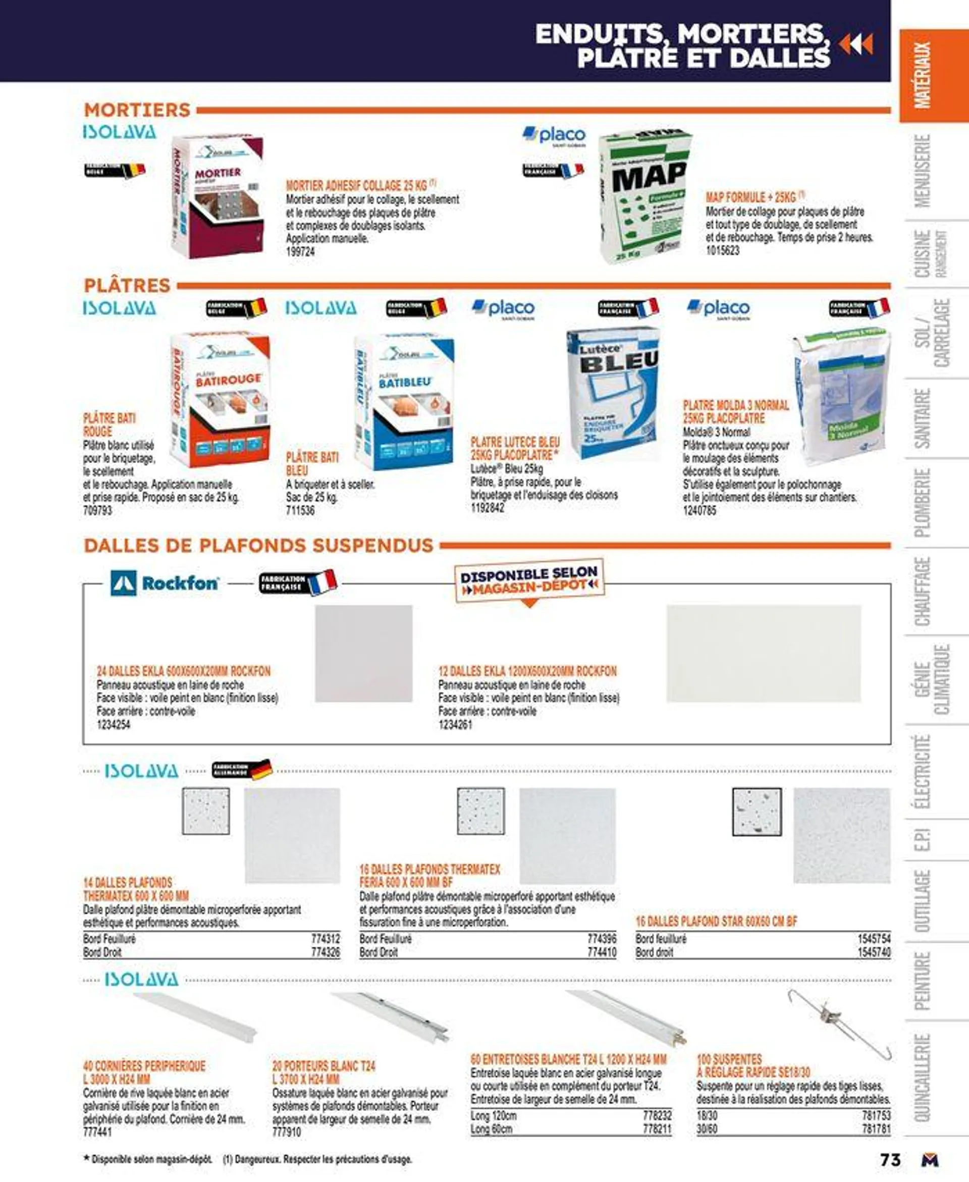 Guide produits 2024 du 15 mars au 31 décembre 2024 - Catalogue page 73