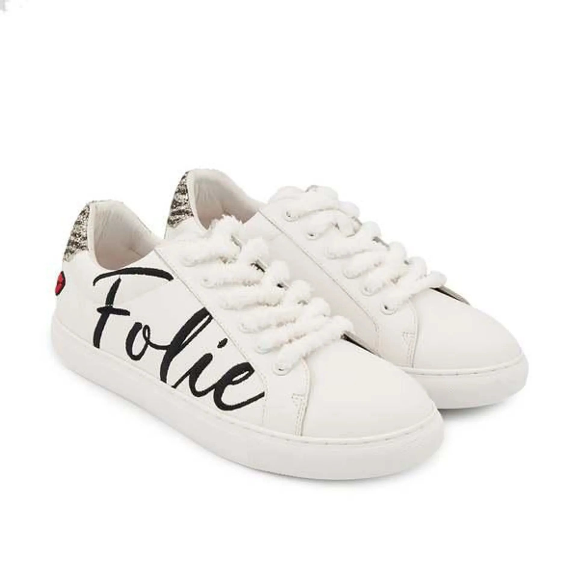 Baskets En Cuir Simone Folie Douce - BLANC