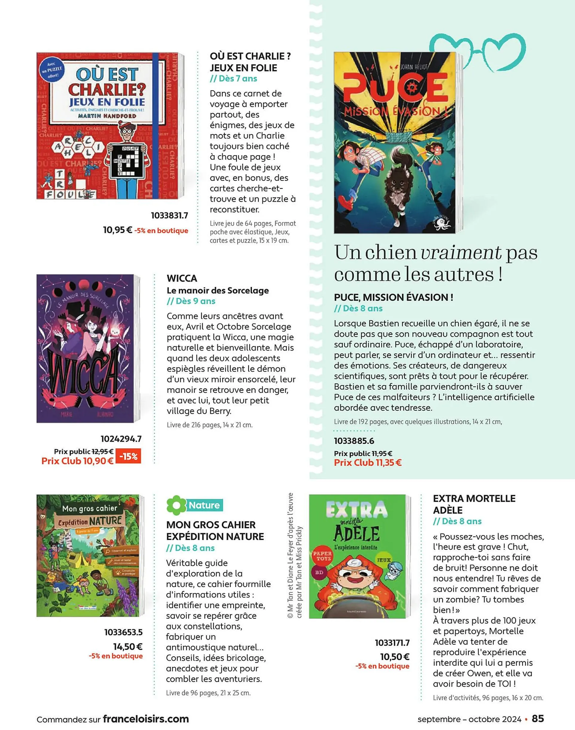 Catalogue France Loisirs du 1 septembre au 31 octobre 2024 - Catalogue page 85