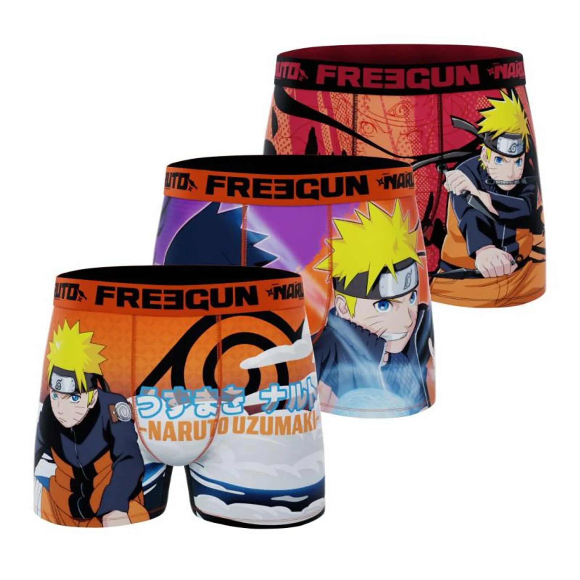 Lot de 3 boxers garçon Naruto Shippuden