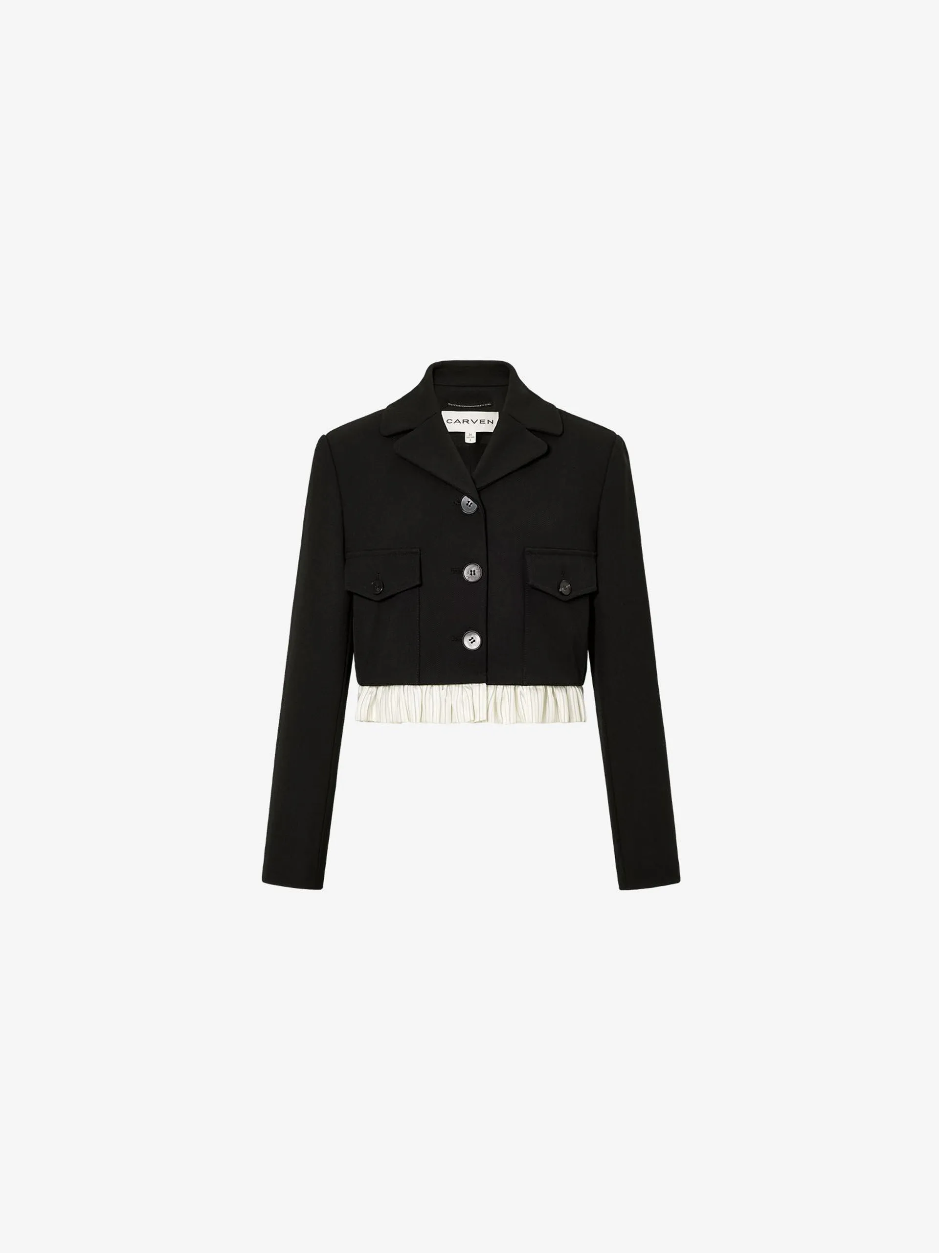 ELENA CROPPED JACKET IN WOOL TWILL