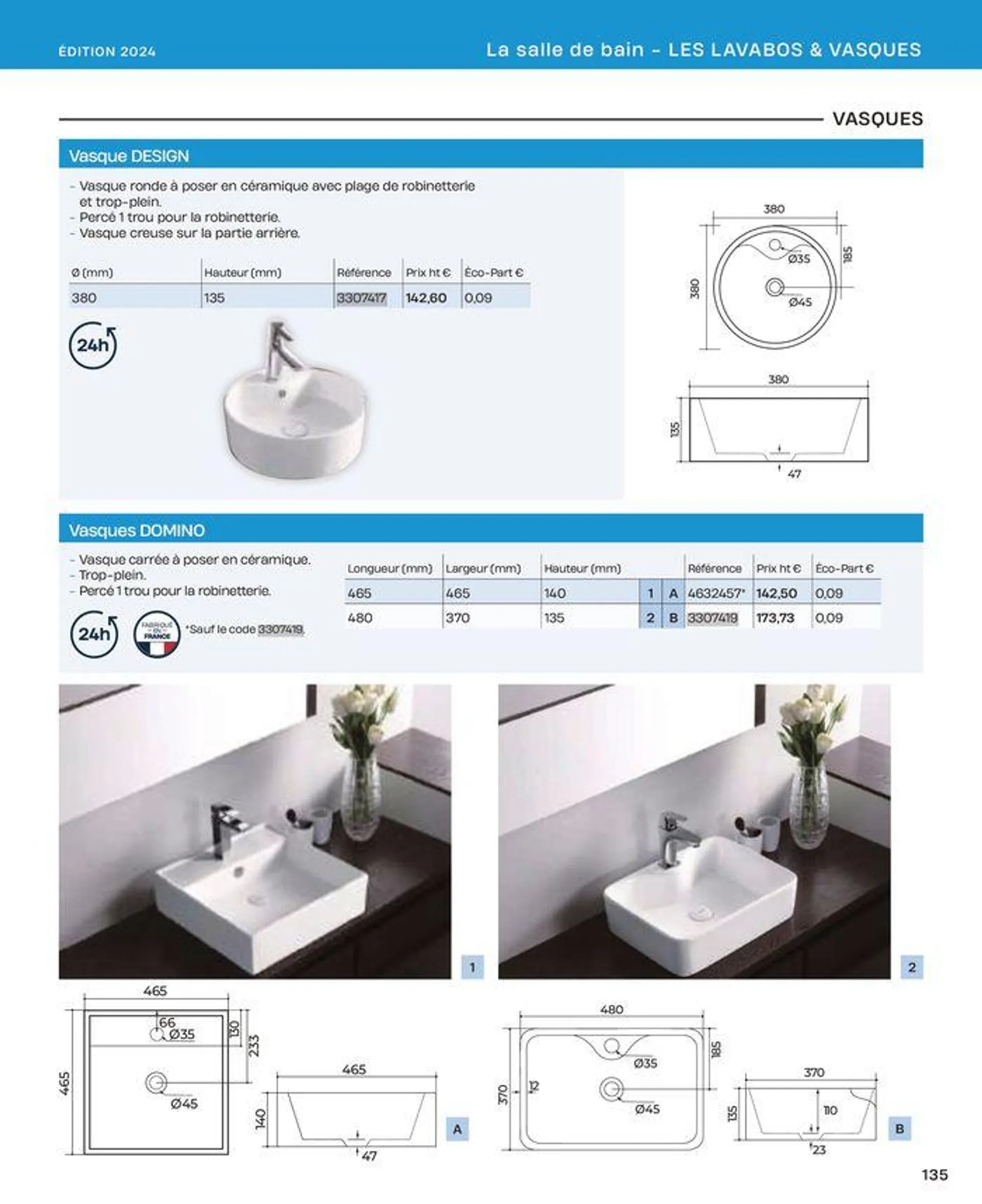 La salle de bain en toute sérénité du 2 juillet au 31 décembre 2024 - Catalogue page 135