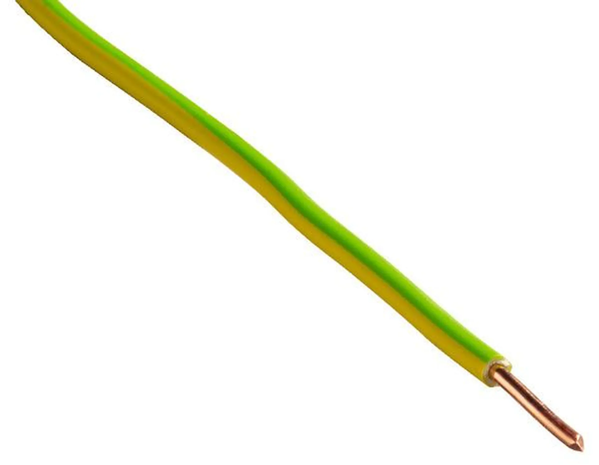 Fil électrique H07VU 2,5 mm² vert/jaune conducteur terre - 100 m