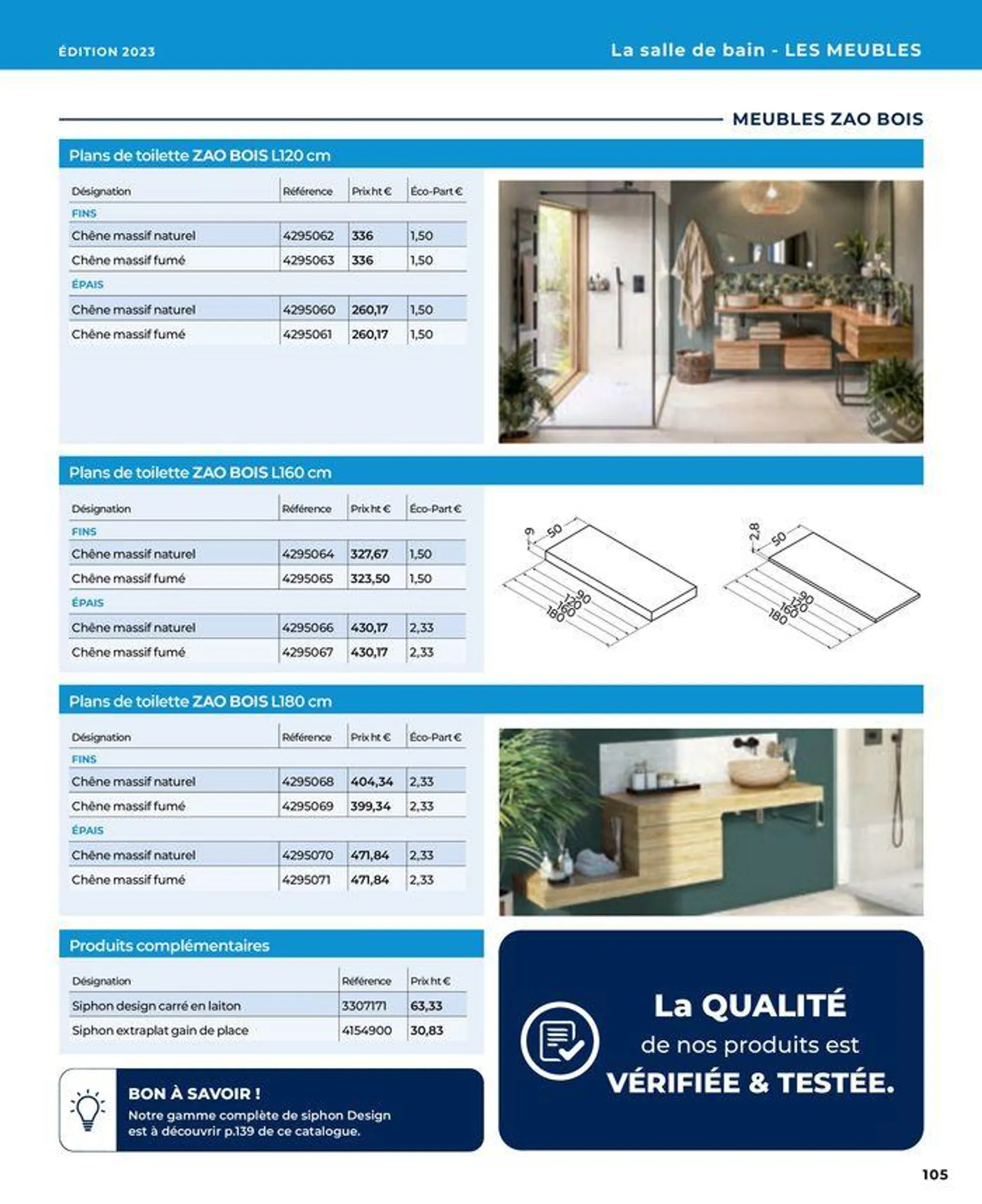 La salle de bain en toute sérénité du 17 janvier au 31 août 2024 - Catalogue page 105