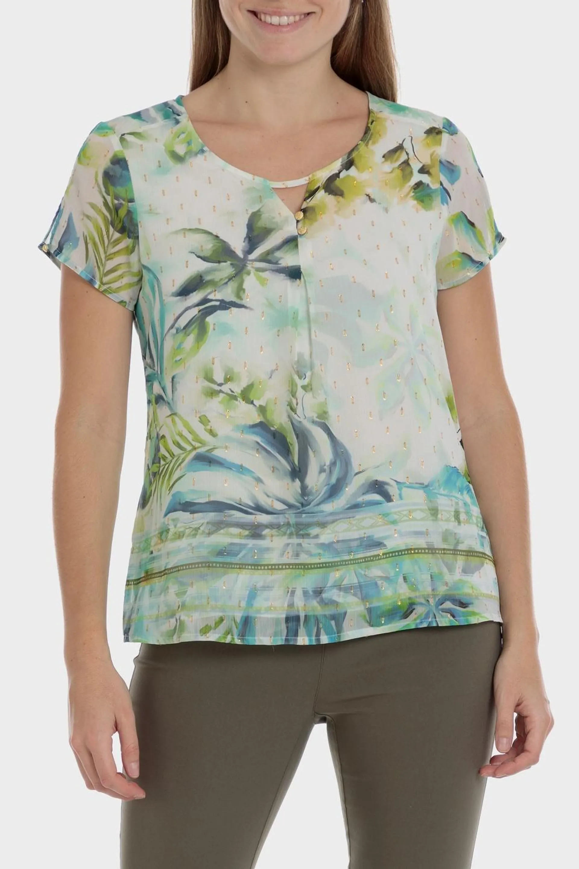 T-shirt imprimé tropical