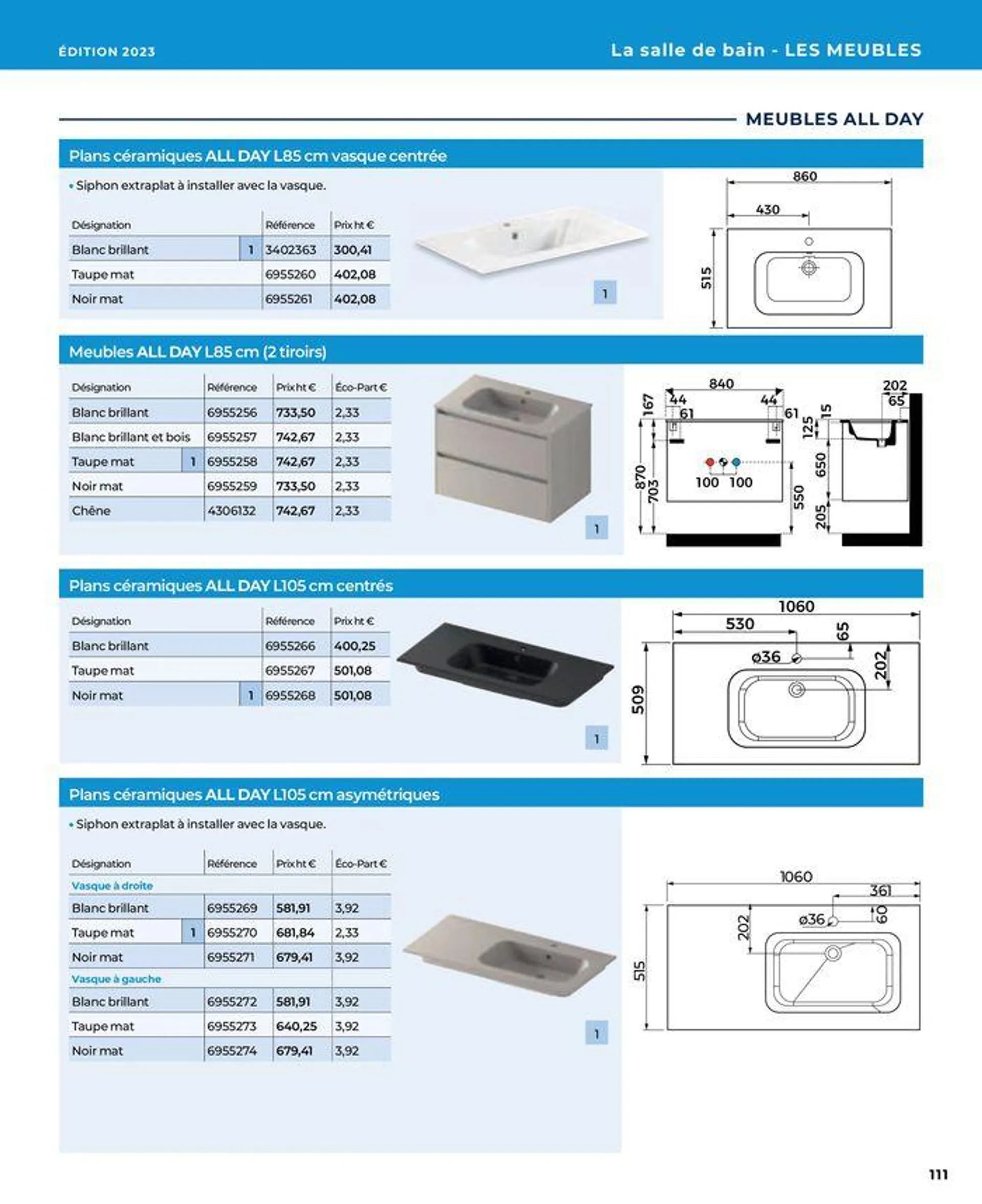 La salle de bain en toute sérénité du 17 janvier au 31 août 2024 - Catalogue page 111