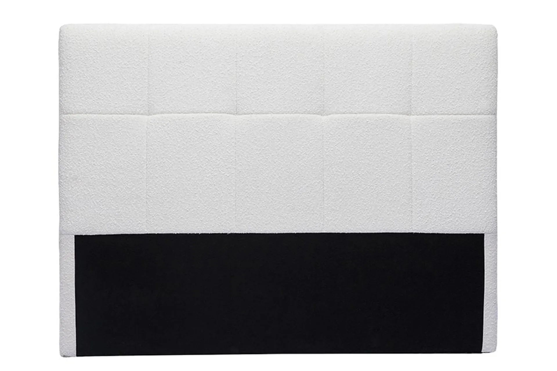 Cabecero de cama efecto borreguillo blanco 160 cm CLOVIS