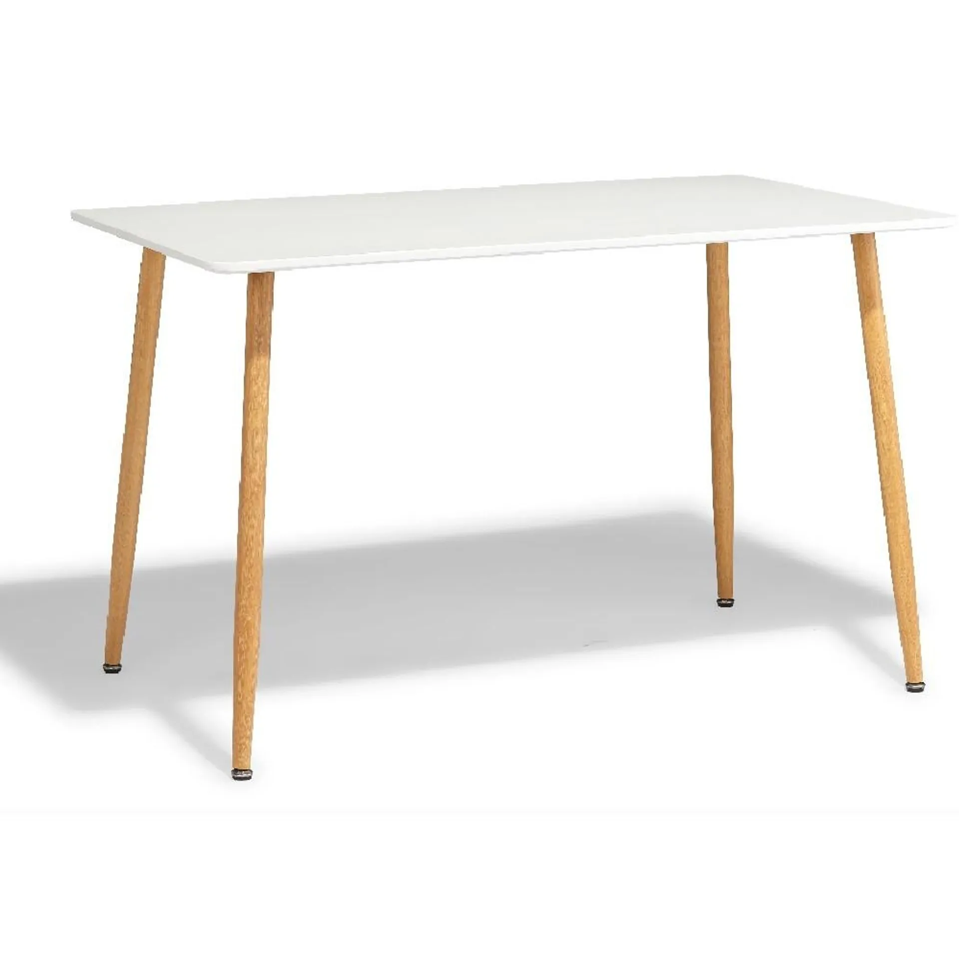 Table 4 à 6 couverts Bergen bois clair et blanc