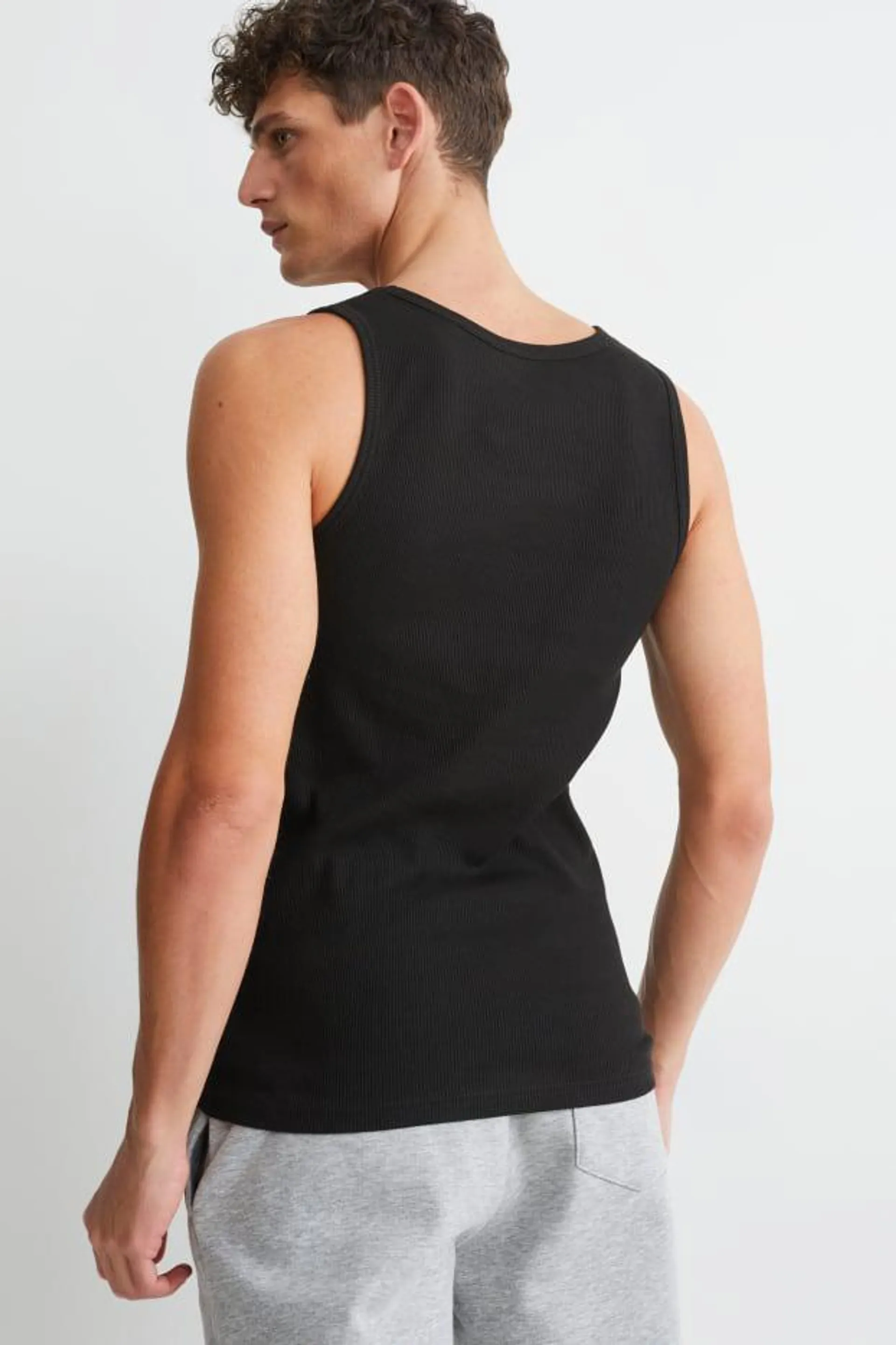 Vest top - double rib - organic cotton