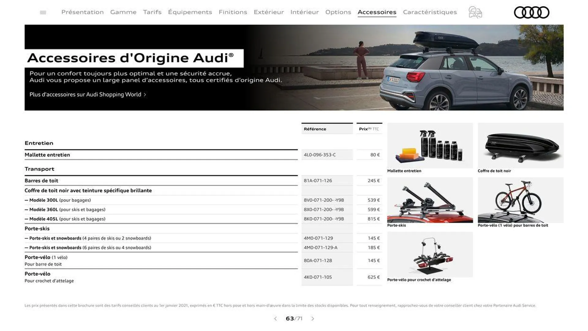 Audi Q2 du 20 août au 31 décembre 2024 - Catalogue page 63