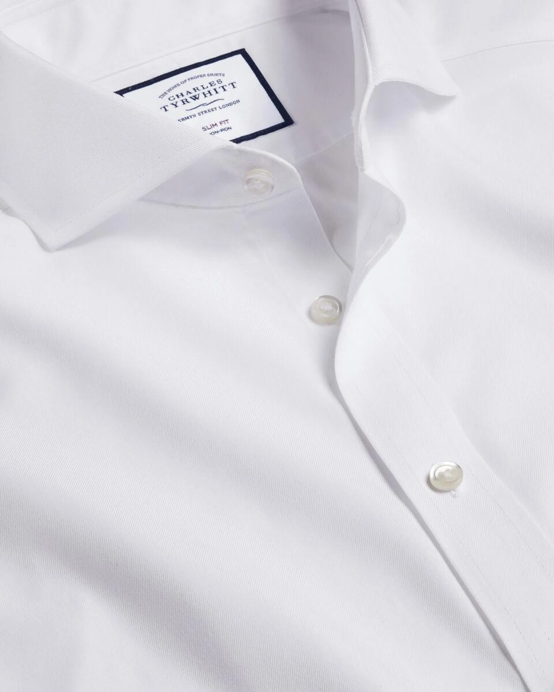 details about product: Extreme Cutaway Collar Non-Iron Twill Shirt - White