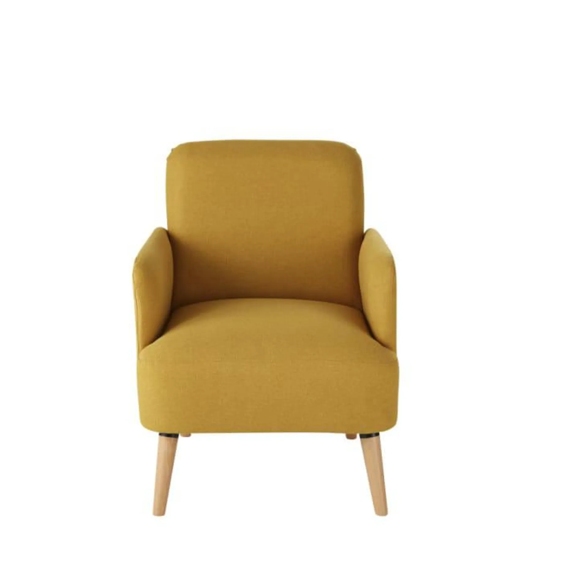 Sillón amarillo de haya