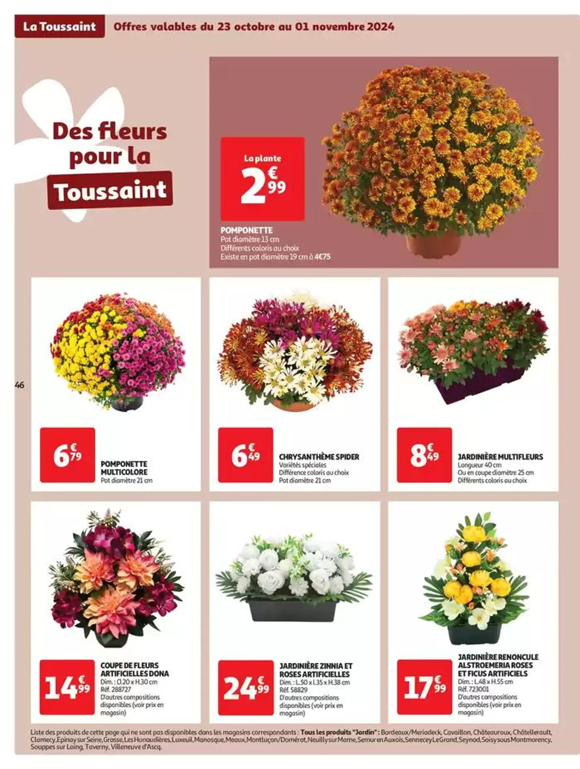 Une semaine d'offres à prix cassés  du 22 octobre au 28 octobre 2024 - Catalogue page 46