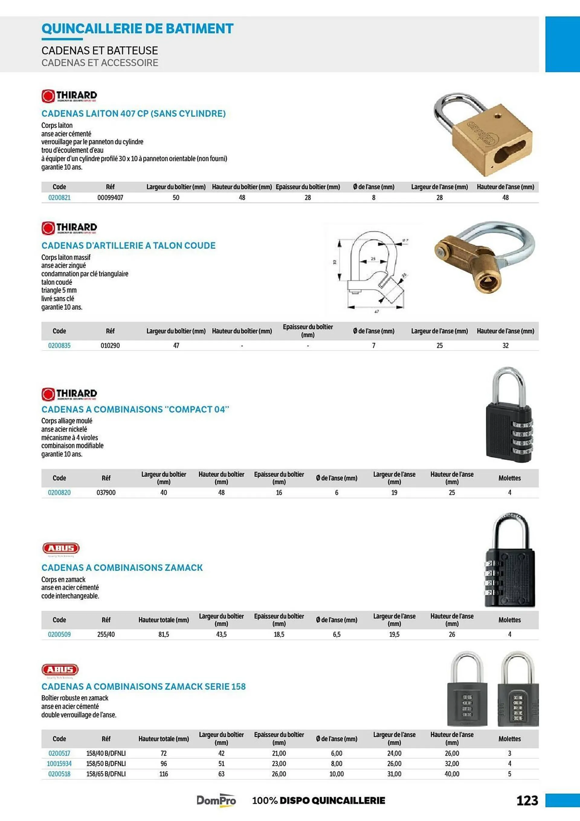 Catalogue DomPro du 8 juillet au 4 janvier 2025 - Catalogue page 123