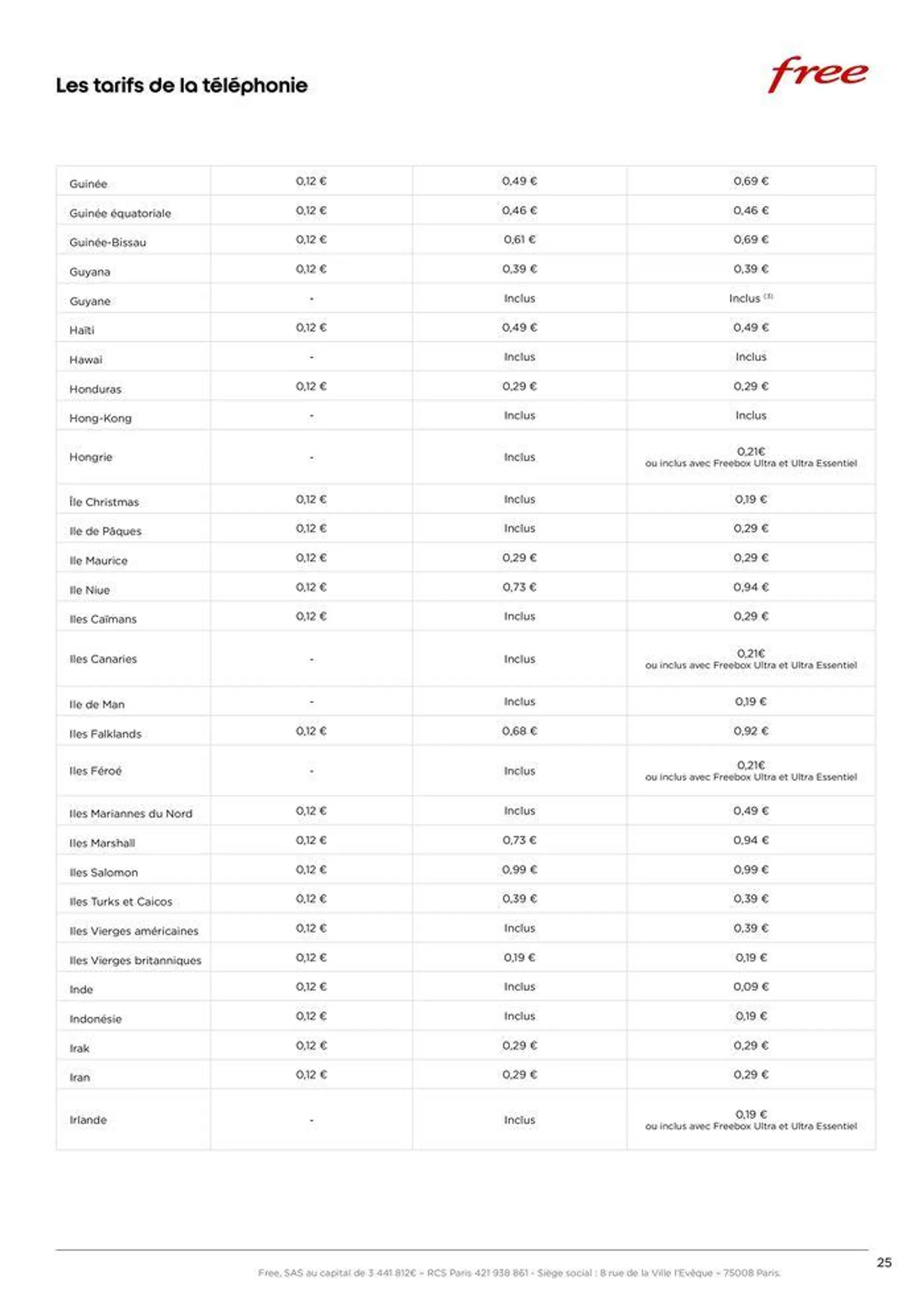 Brochure tarifaire Forfaits Freebox du 28 mars au 31 décembre 2024 - Catalogue page 25