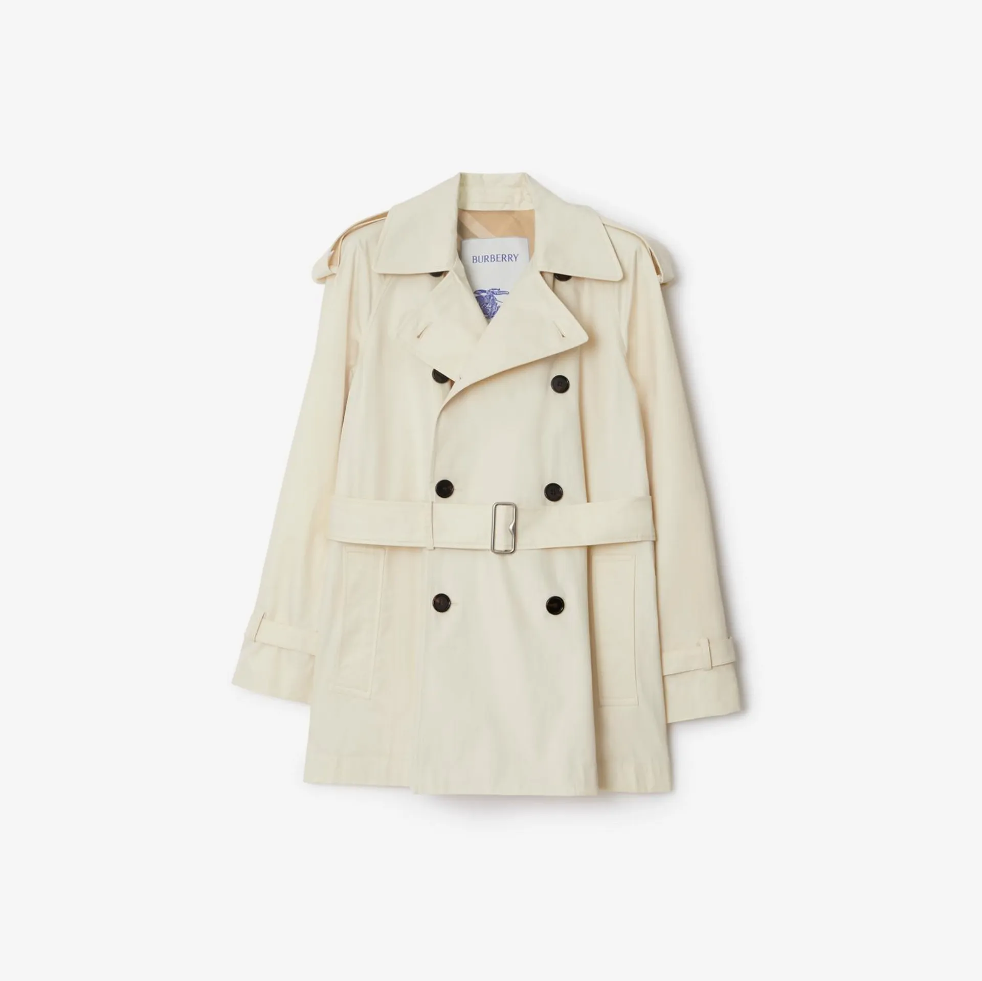 Trench court en gabardine