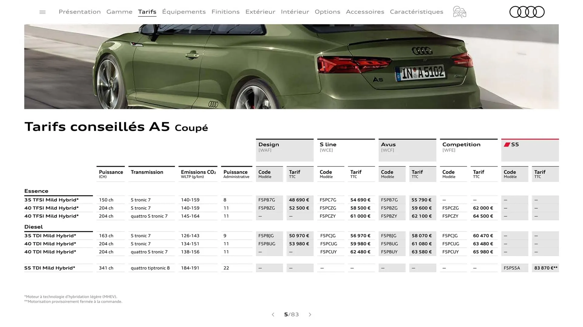 Catalogue Audi du 8 août au 8 août 2024 - Catalogue page 5