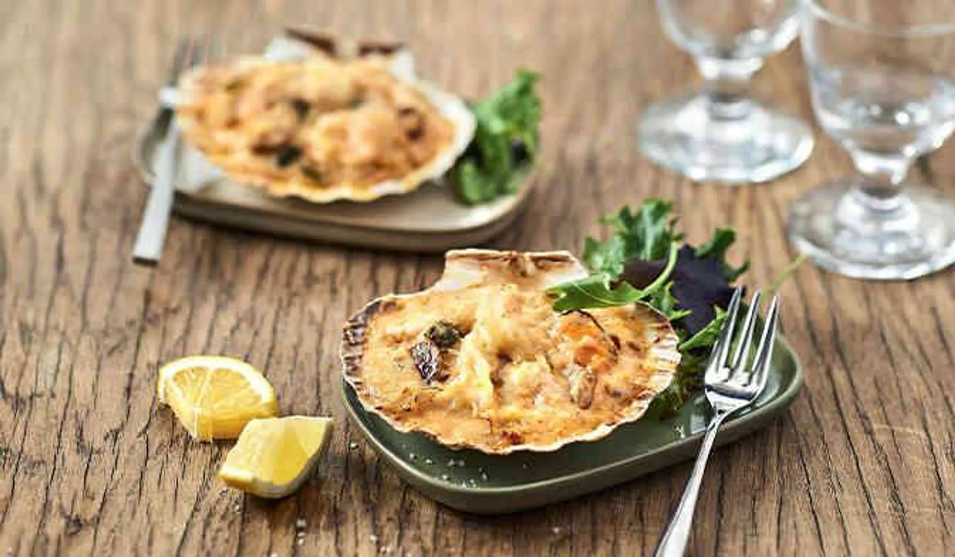 4 coquilles aux fruits de mer