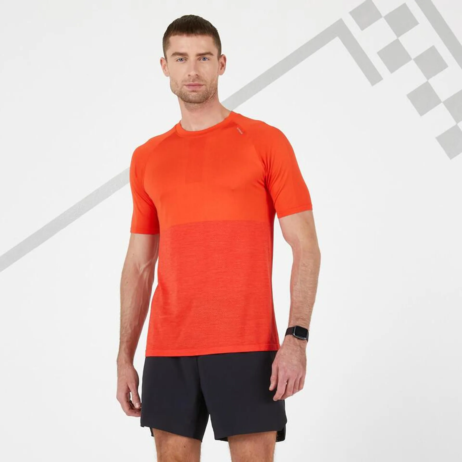 T-SHIRT RUNNING HOMME RESPIRANT KIPRUN CARE ROUGE EDITION LIMITEE