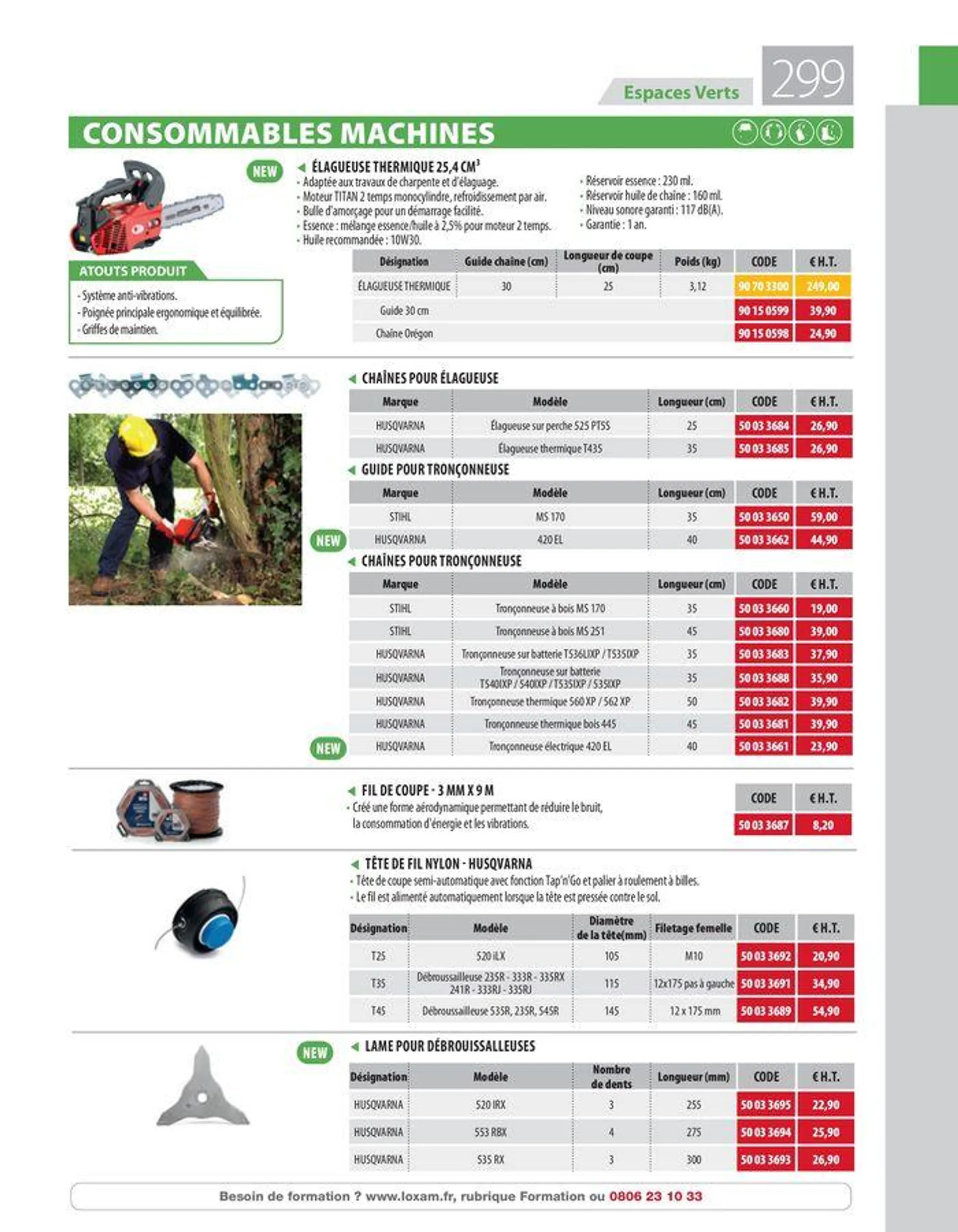 CONSOMMABLES, OUTILLAGES & MATÉRIELS VENTE - 301