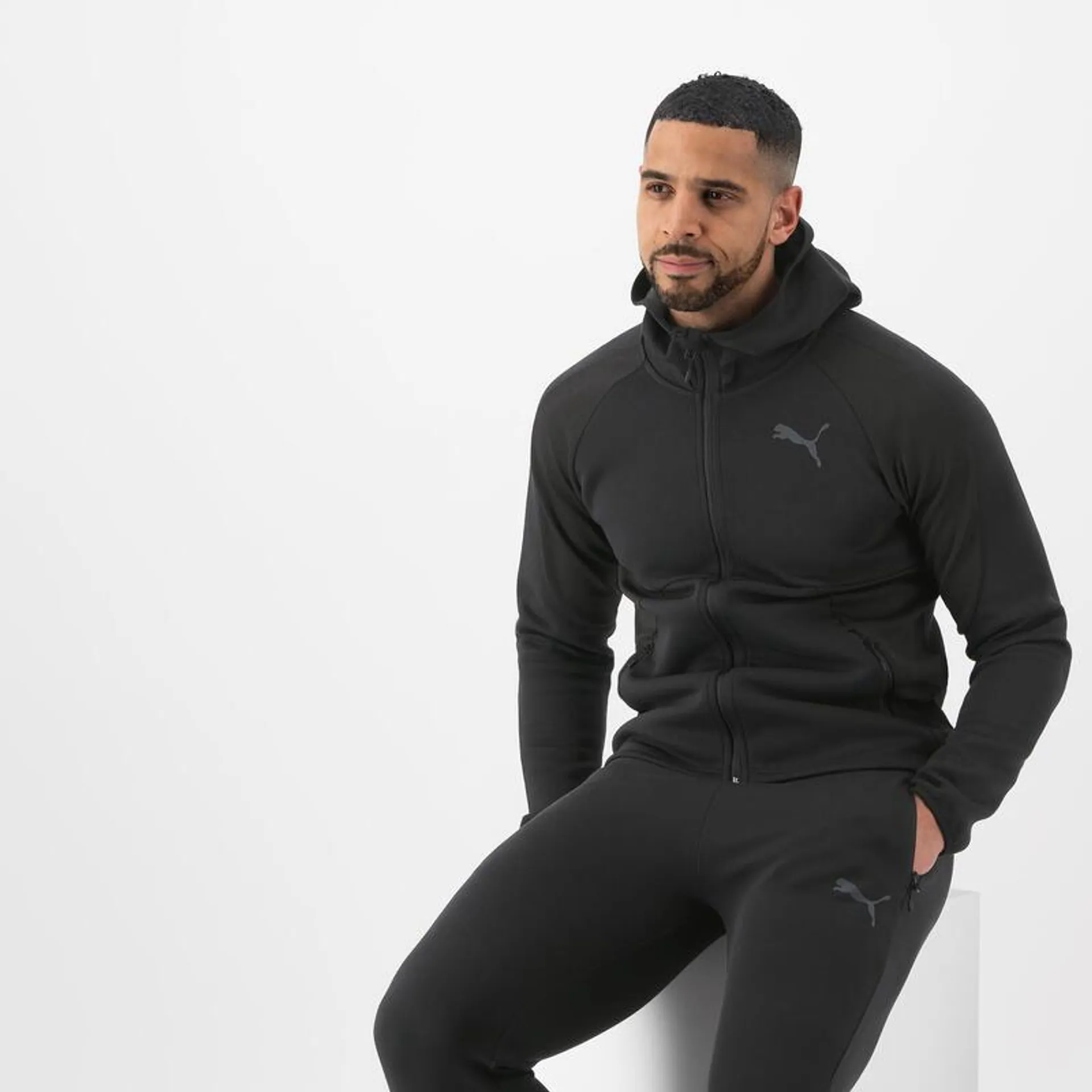 Sweat à capuche zippé PUMA Active homme noir