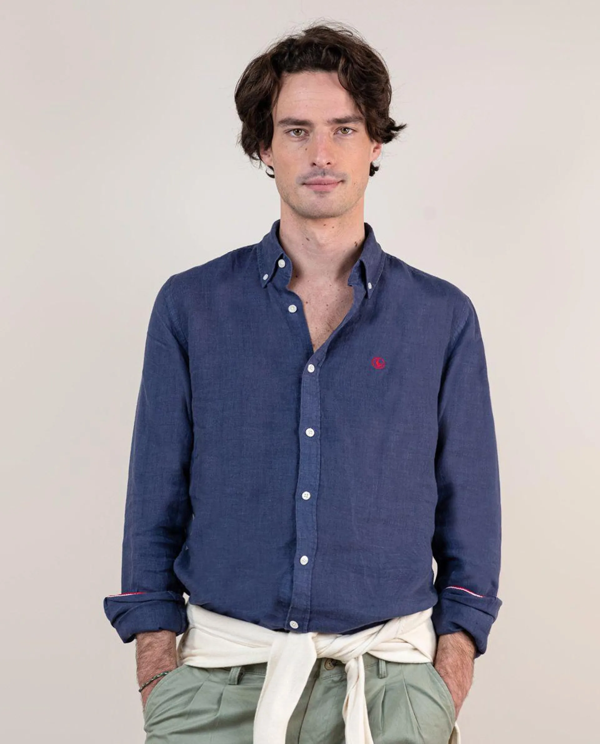 Camisa Lino Marino