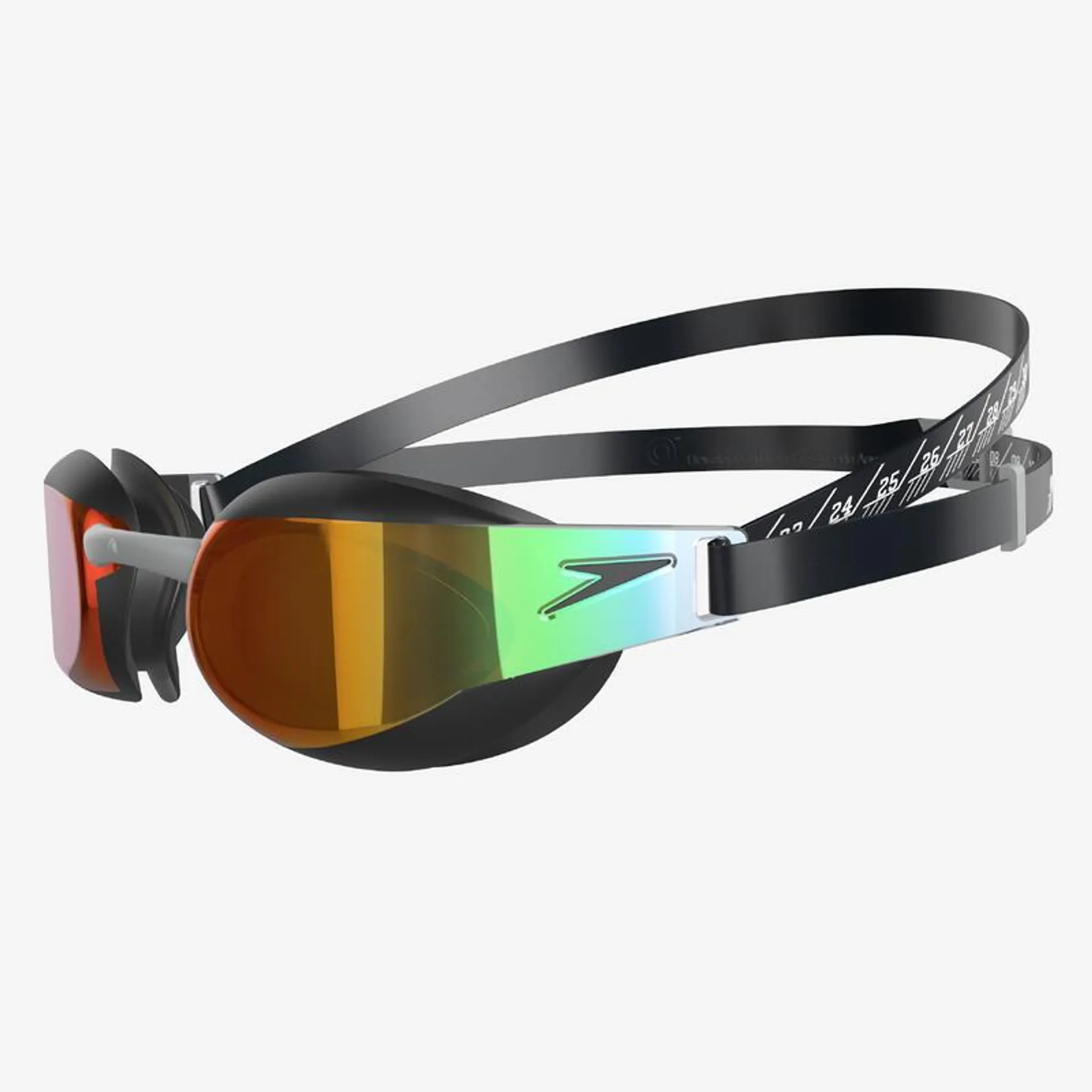 Lunettes de Natation SPEEDO FASTSKIN Noire avec verres miroirs dorées