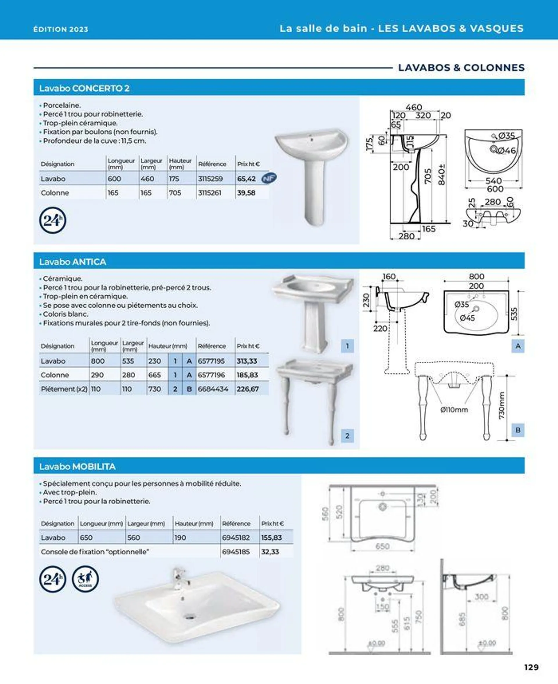 La salle de bain en toute sérénité du 17 janvier au 31 août 2024 - Catalogue page 129