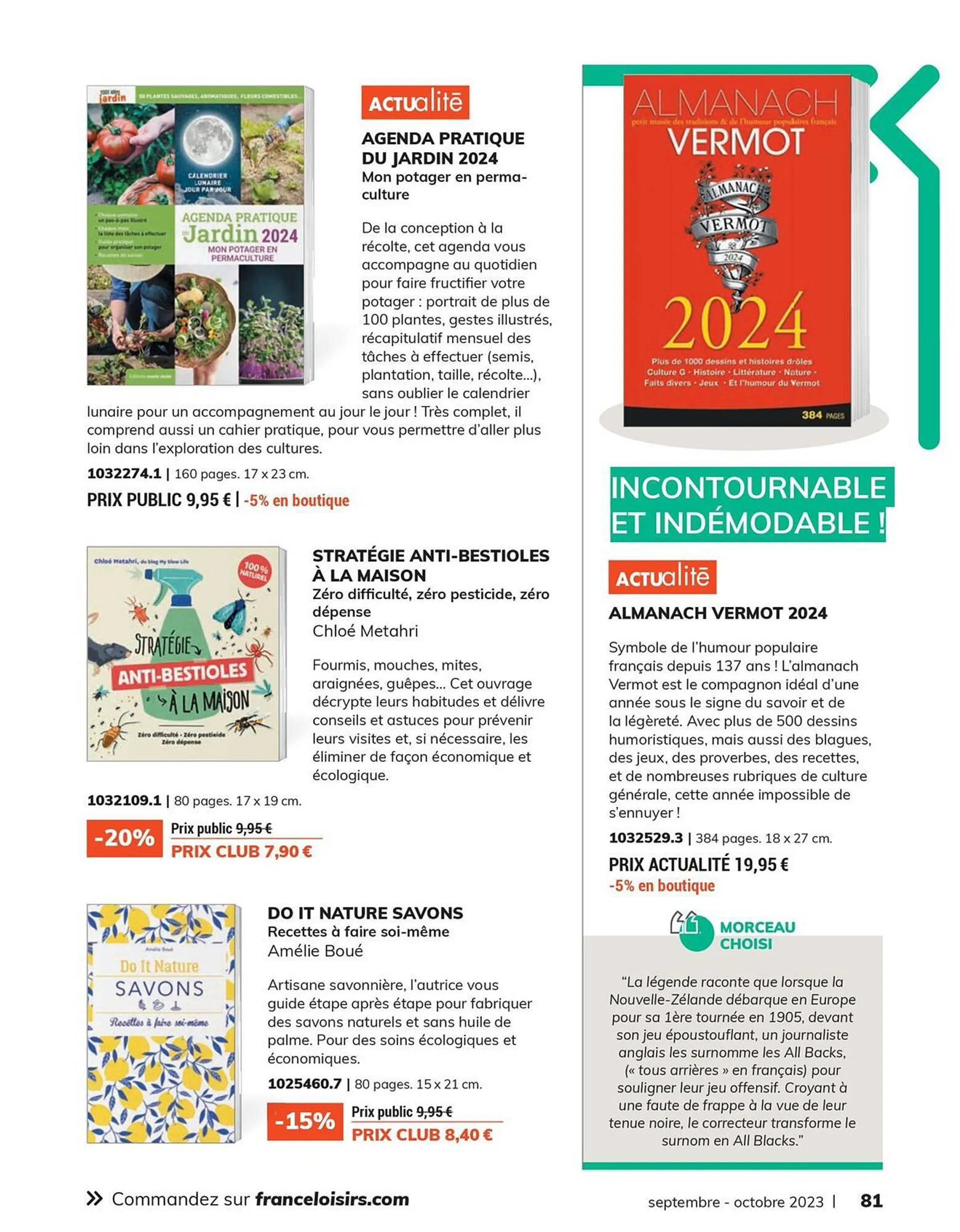 Catalogue France Loisirs du 1 septembre au 31 octobre 2023 - Catalogue page 81