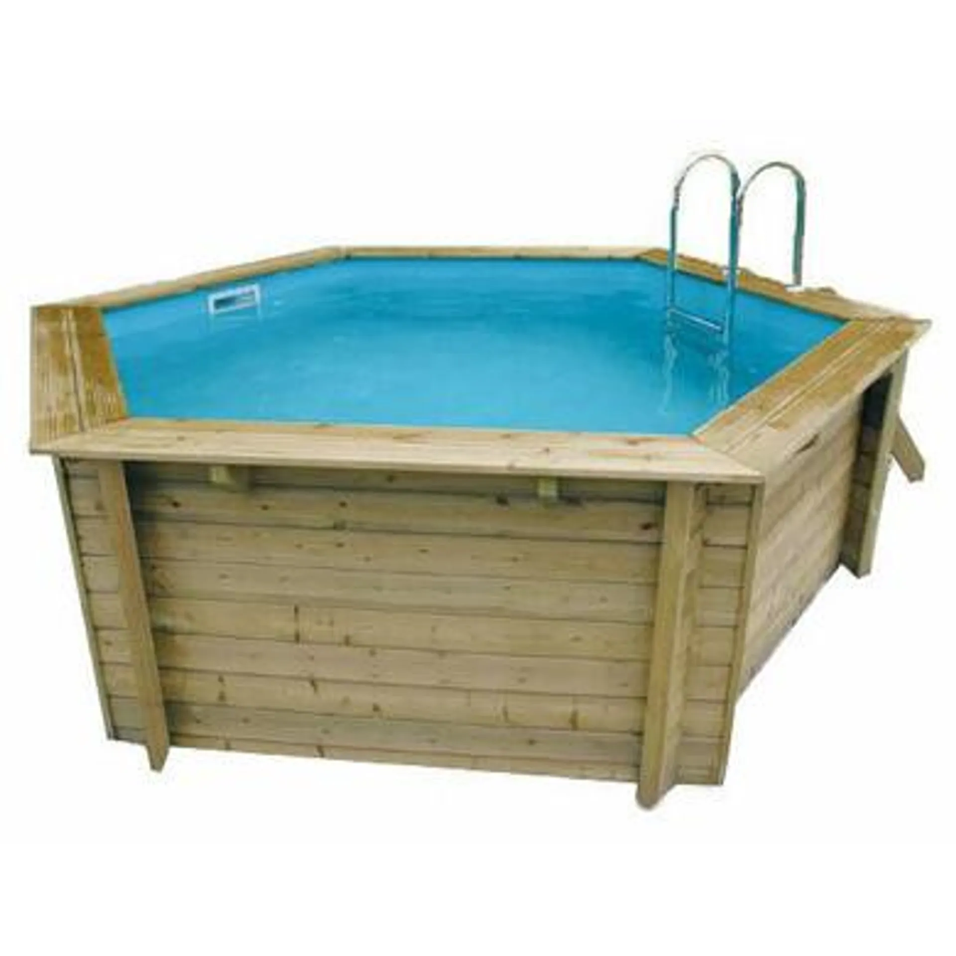 Piscine bois AZURA 4,10 x 1,20m avec bâche à bulles