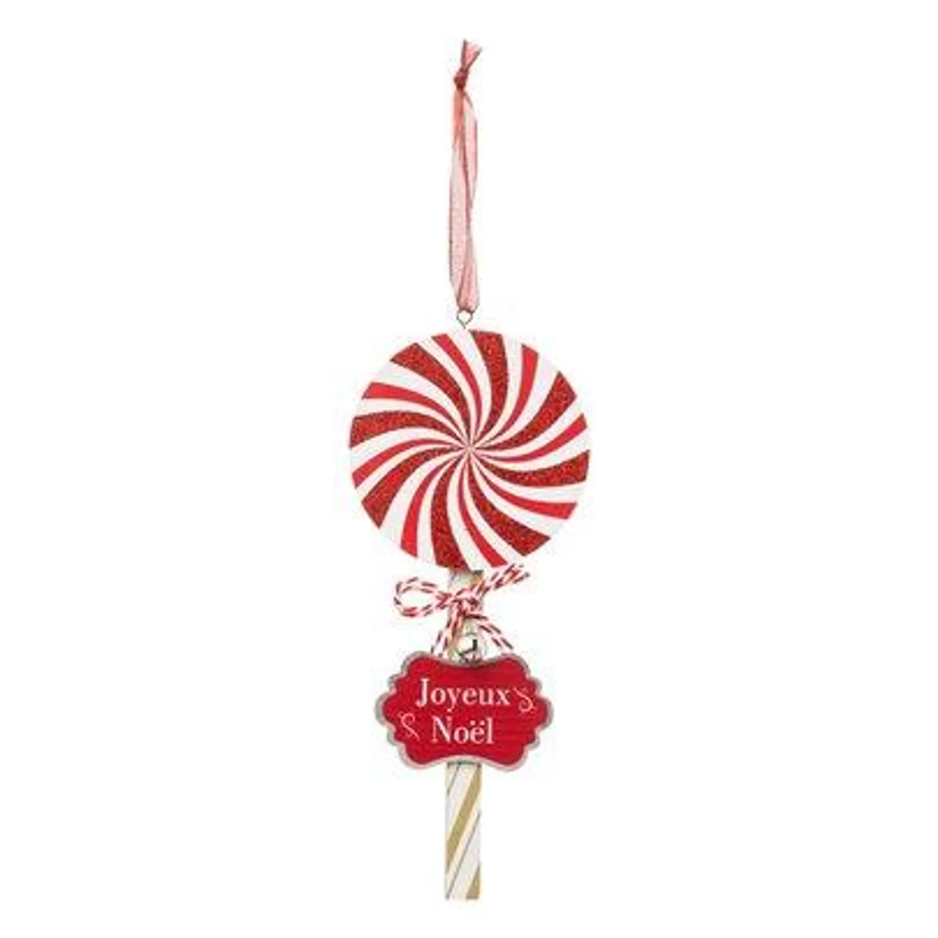 Suspension de Noël bonbon rouge