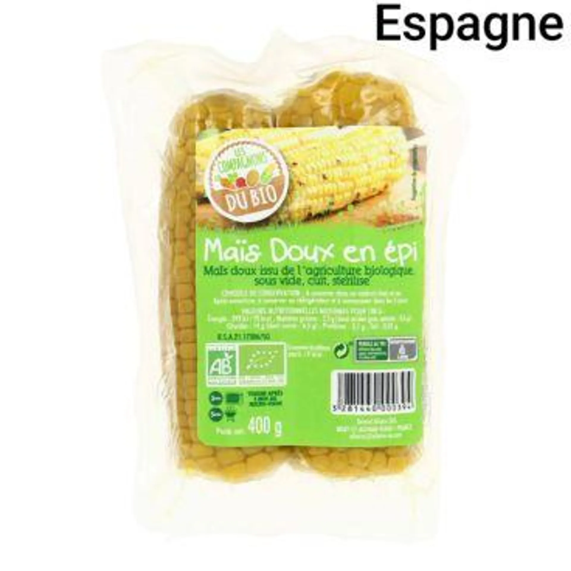 Maïs épis Sachet 400g Bio