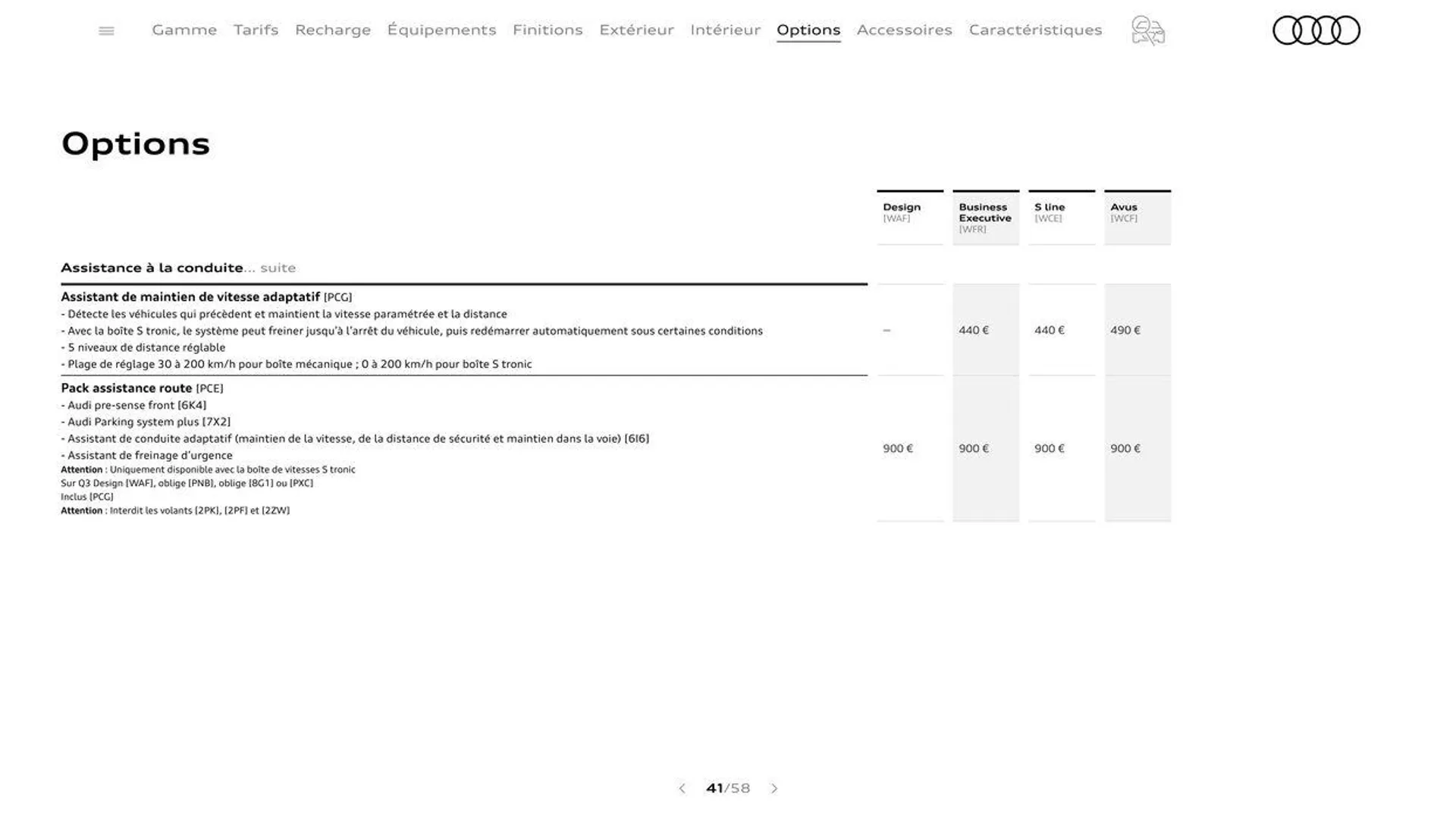 Audi Q3 Sportback du 20 août au 31 décembre 2024 - Catalogue page 41